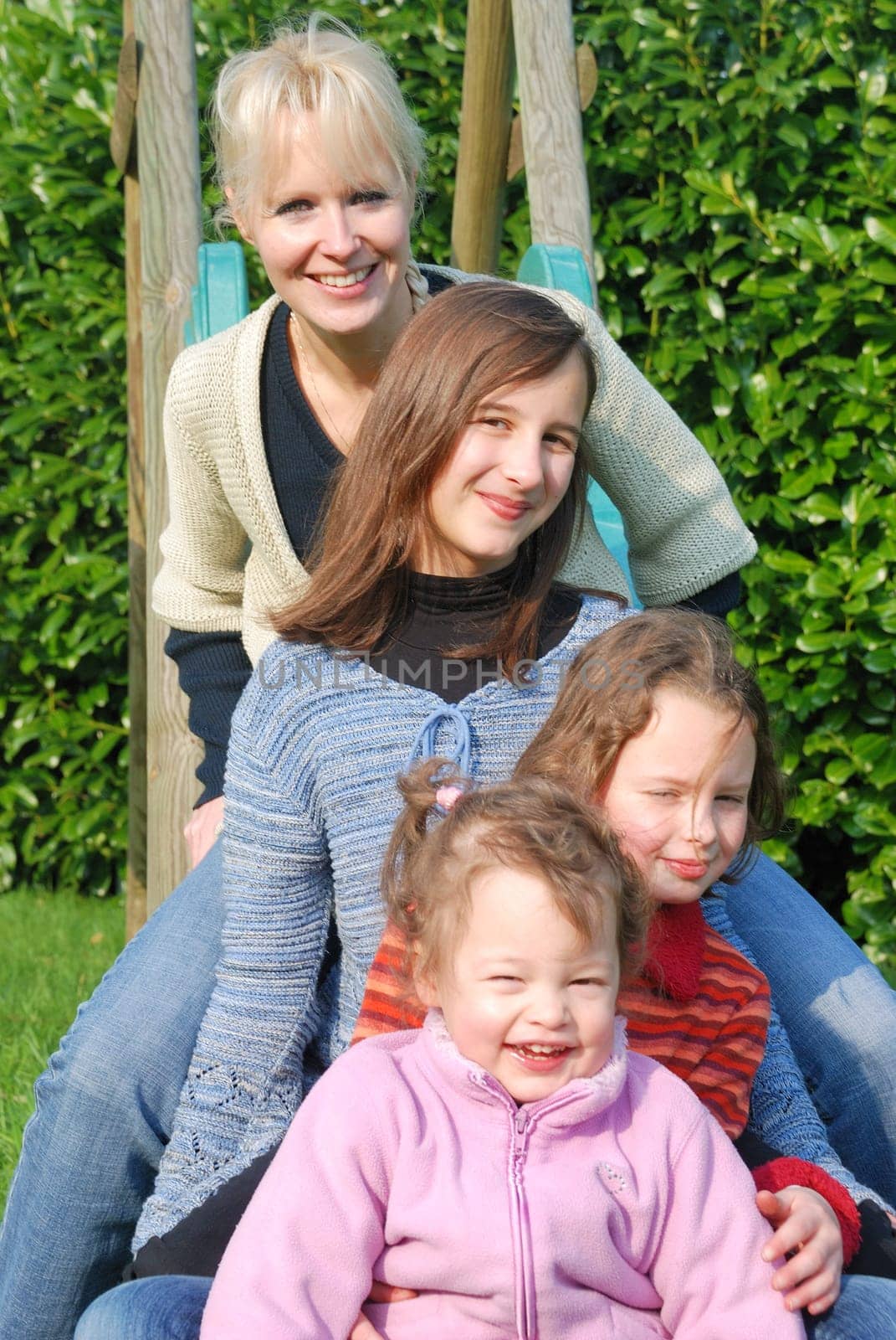 Family in the garden