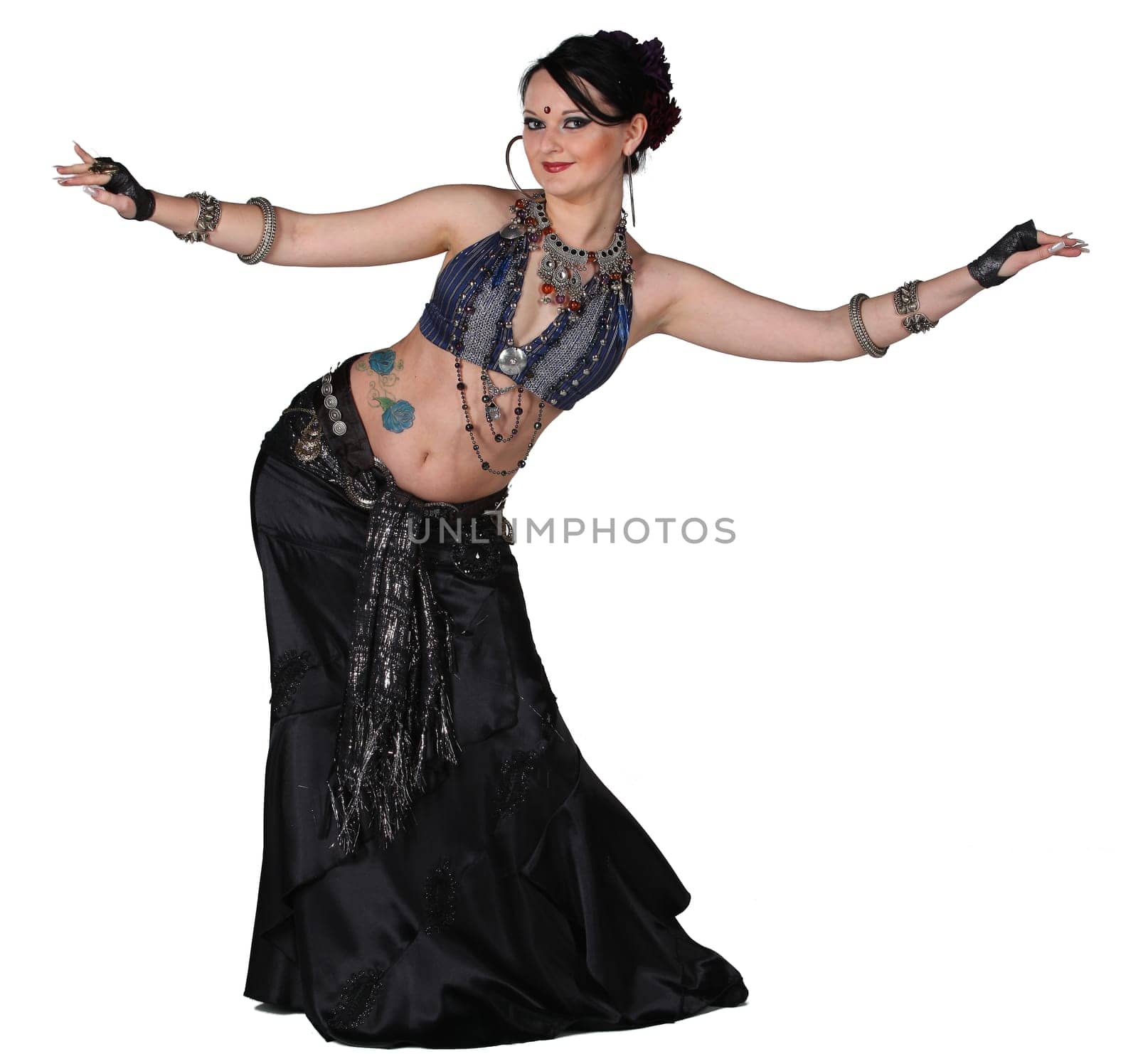 dancing woman . isolated