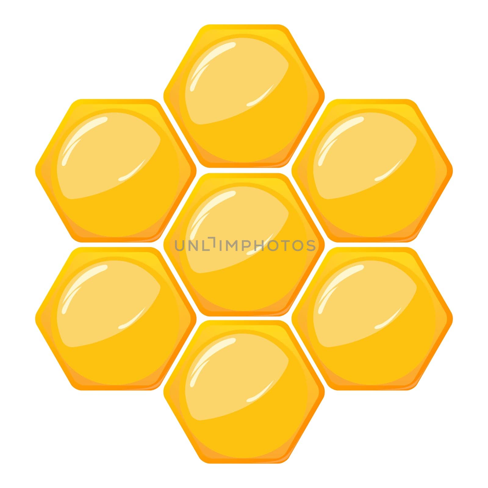 Honeycomb pattern isolated on white