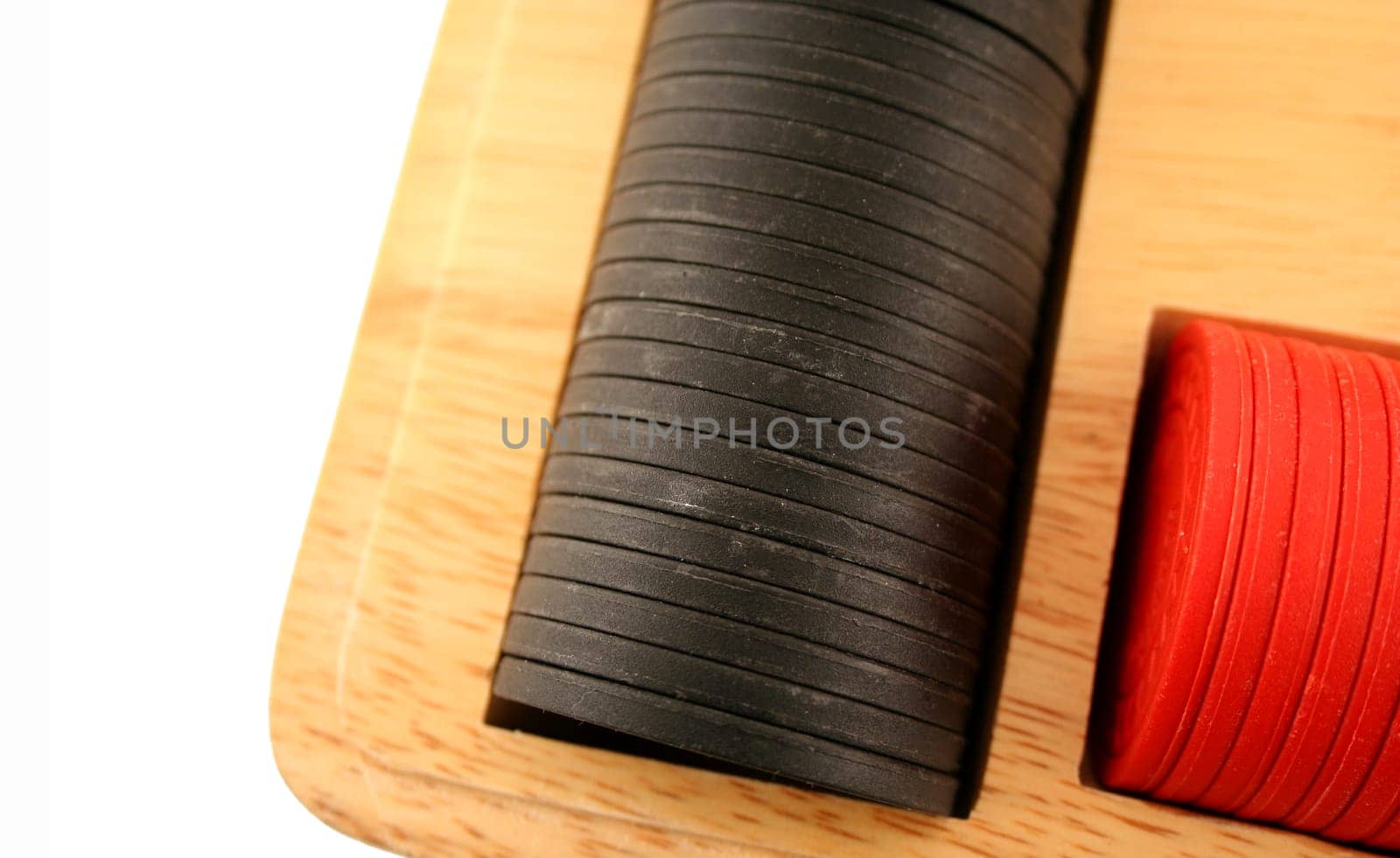 Red and Black Poker Chips
