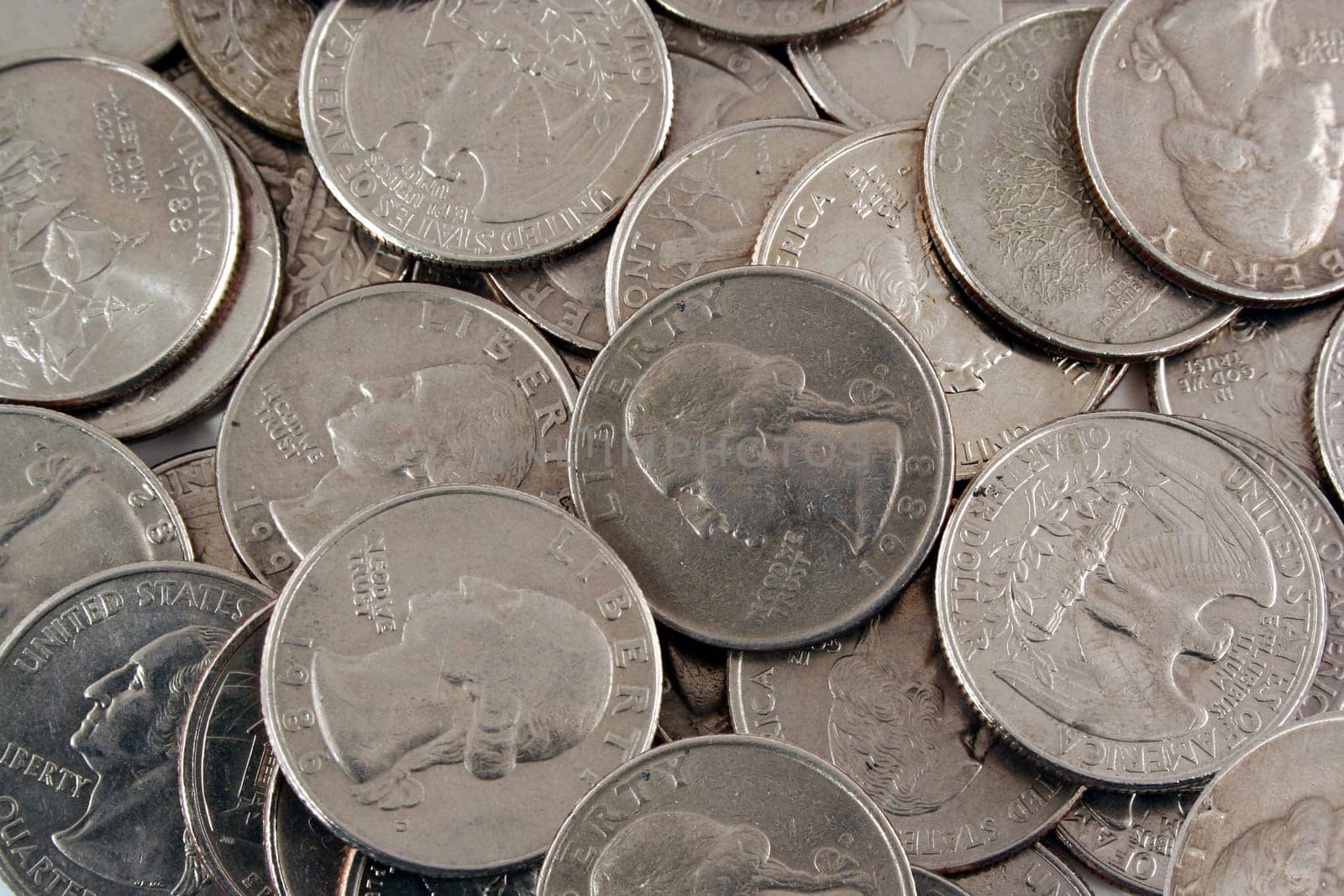 A US quarters background