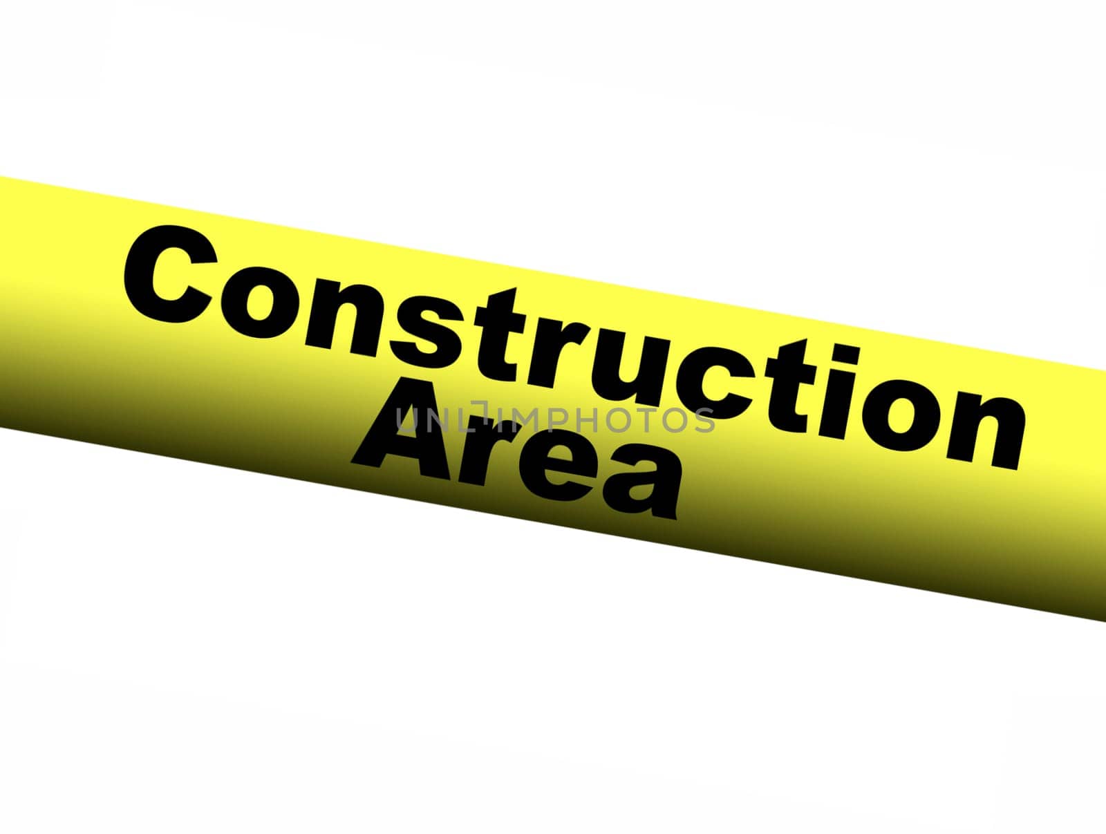 Construction Area Yellow Barrier Tape