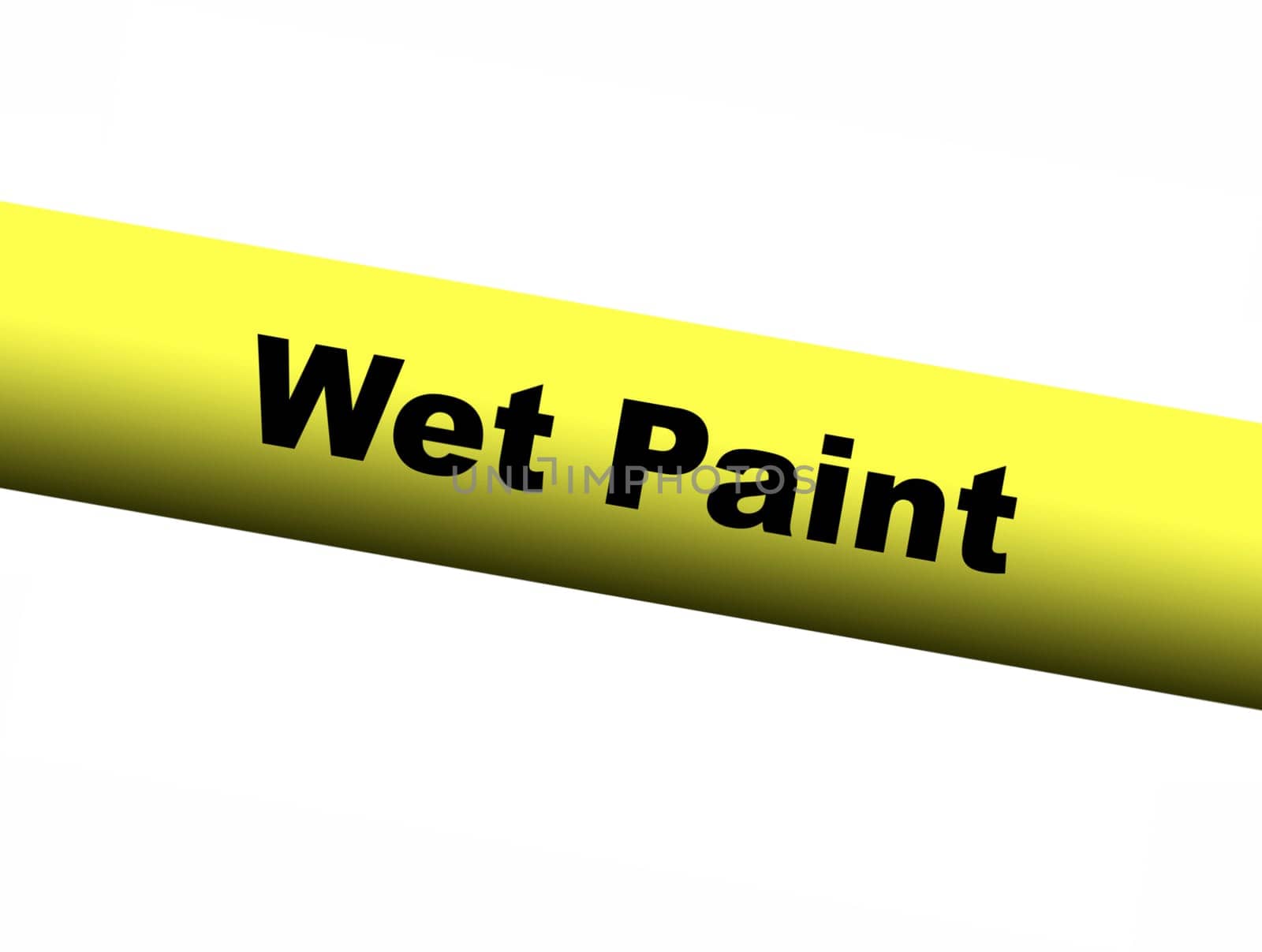 Wet Paint Yellow Barrier Tape