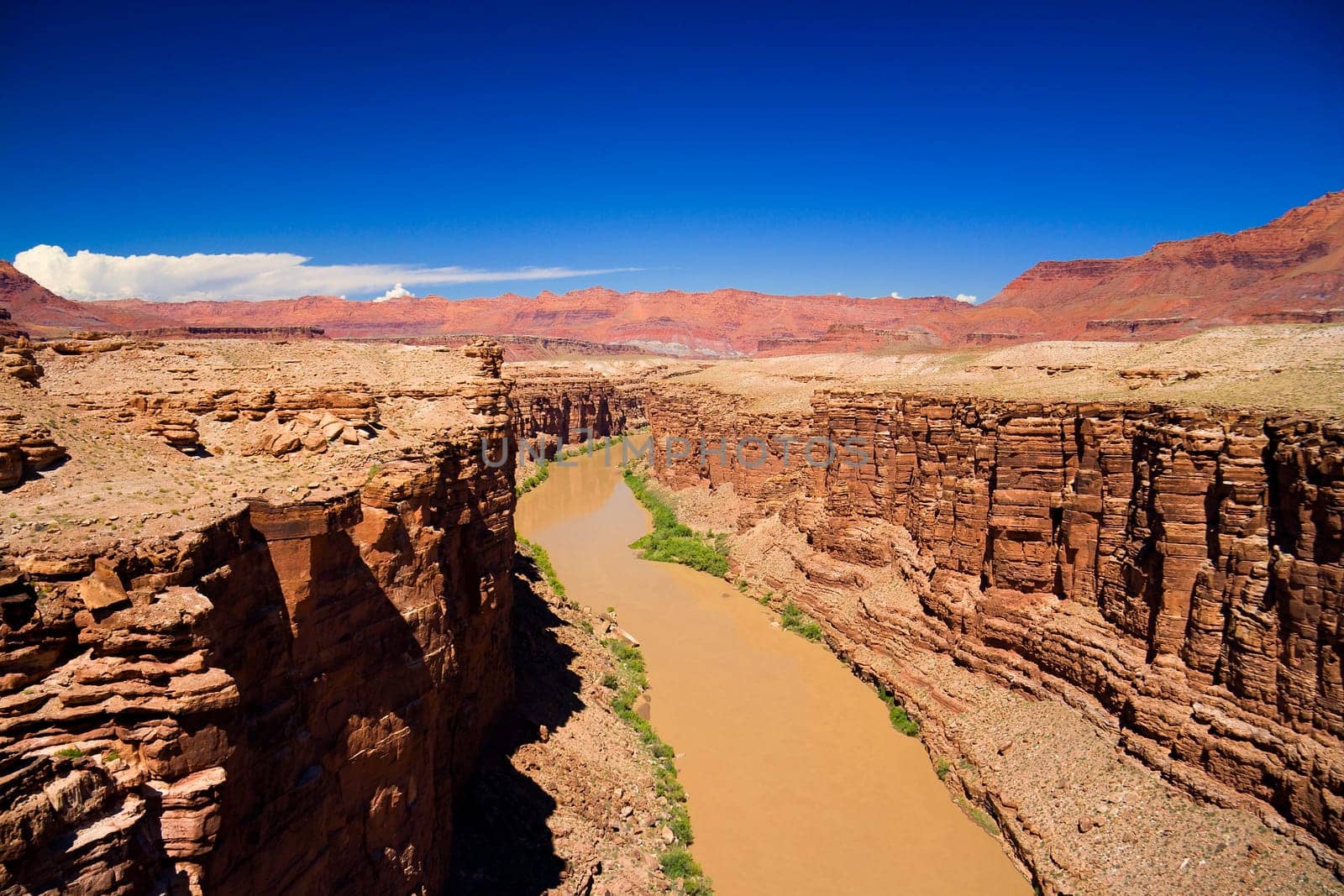 Colorado River in Northern Arizona during monsoon season