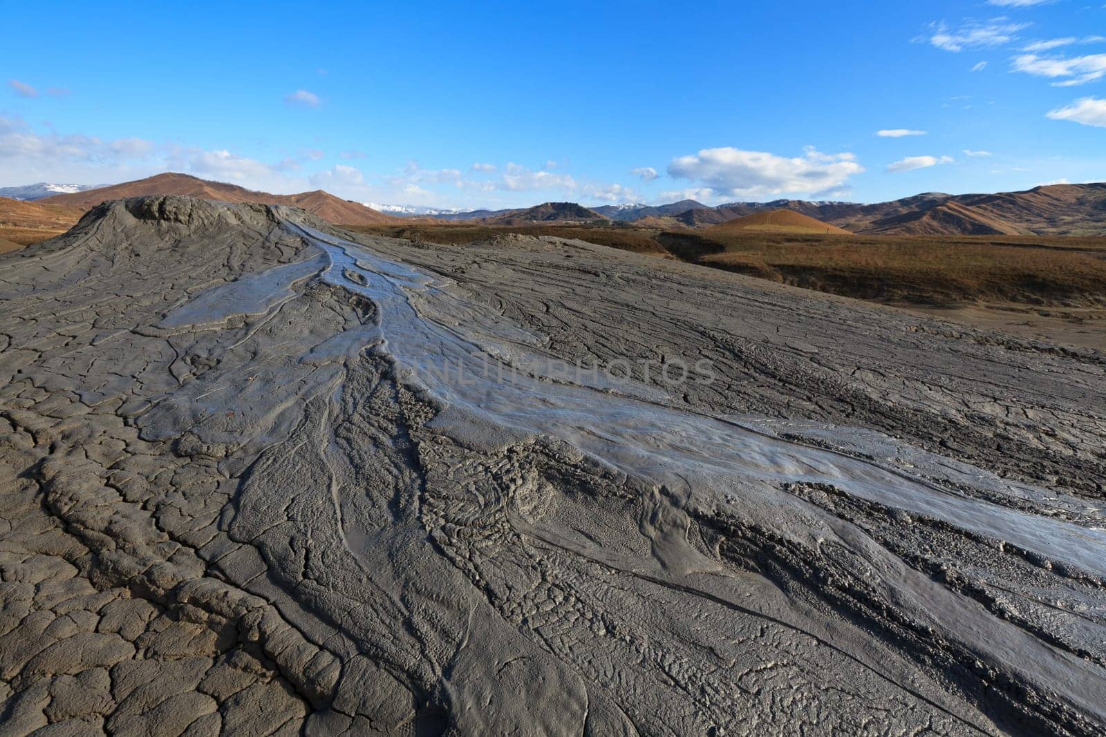 Strange landscape produced bu active mud volcanoes. Location: Buzau Romania