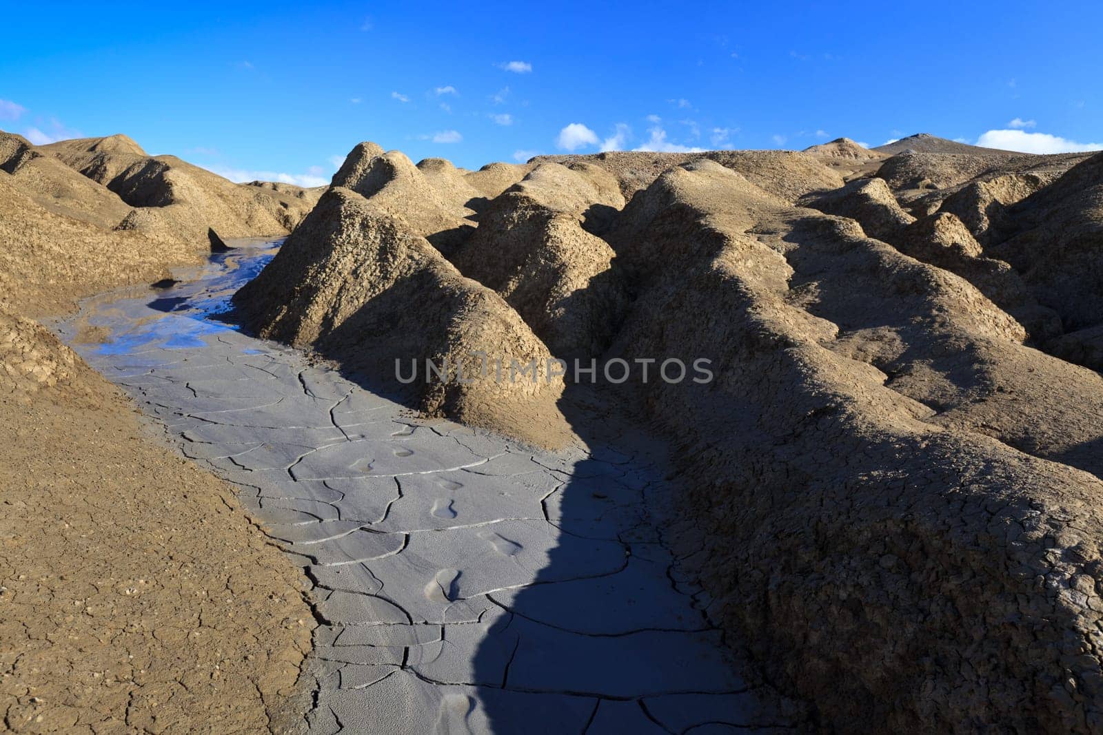 Strange landscape produced bu active mud volcanoes. Location: Buzau Romania