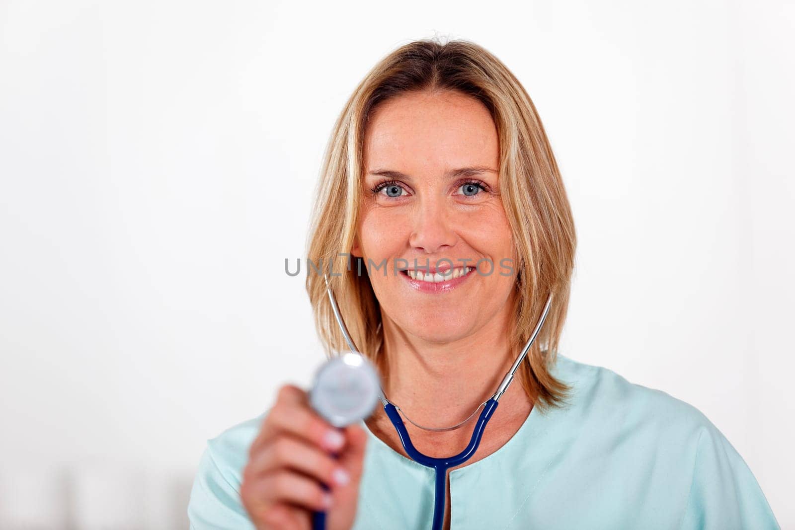 woman doctor with stethoscope