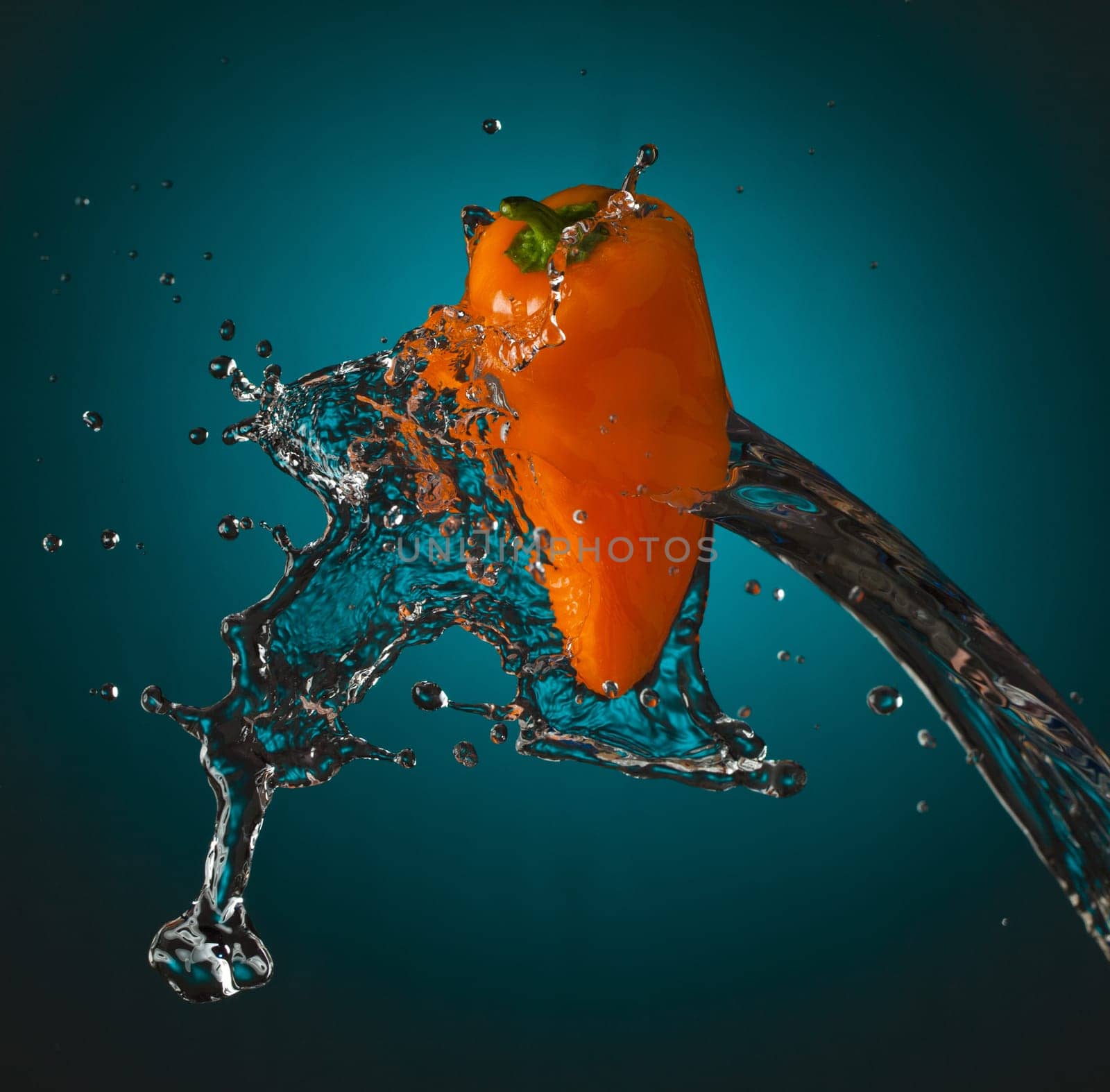 Water Splashes on Orange Mini Bell