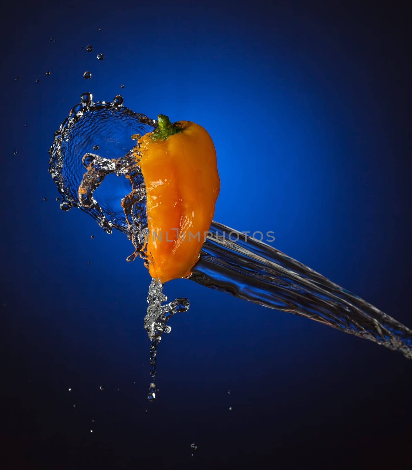 Water Splashes on Orange Mini Bell