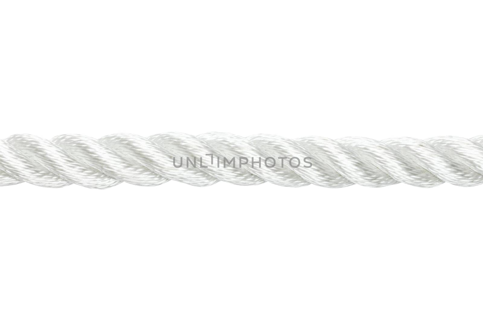 Strong nylon rope isolated on white