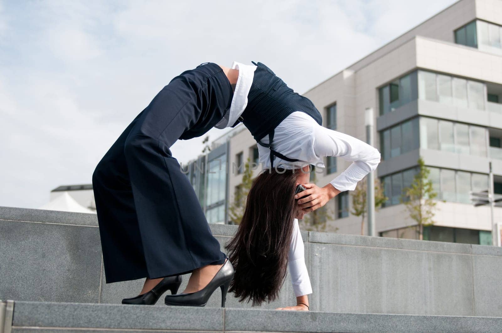 Flexible business communication - woman calling phone