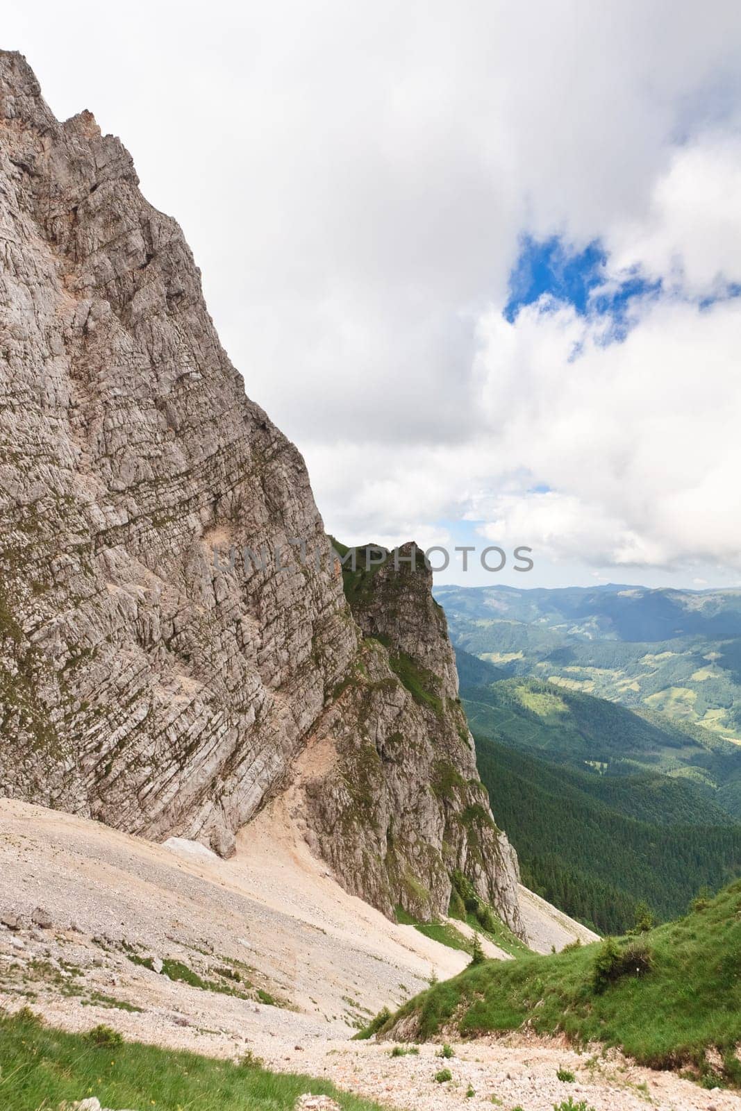 a mountain slope in Piatra Craiului Mountains, Romania