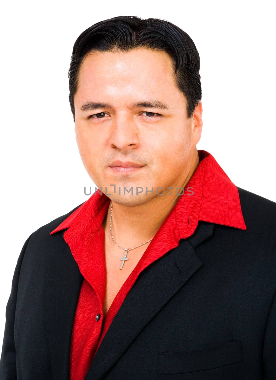 Portrait of a mid adult man isolated over white