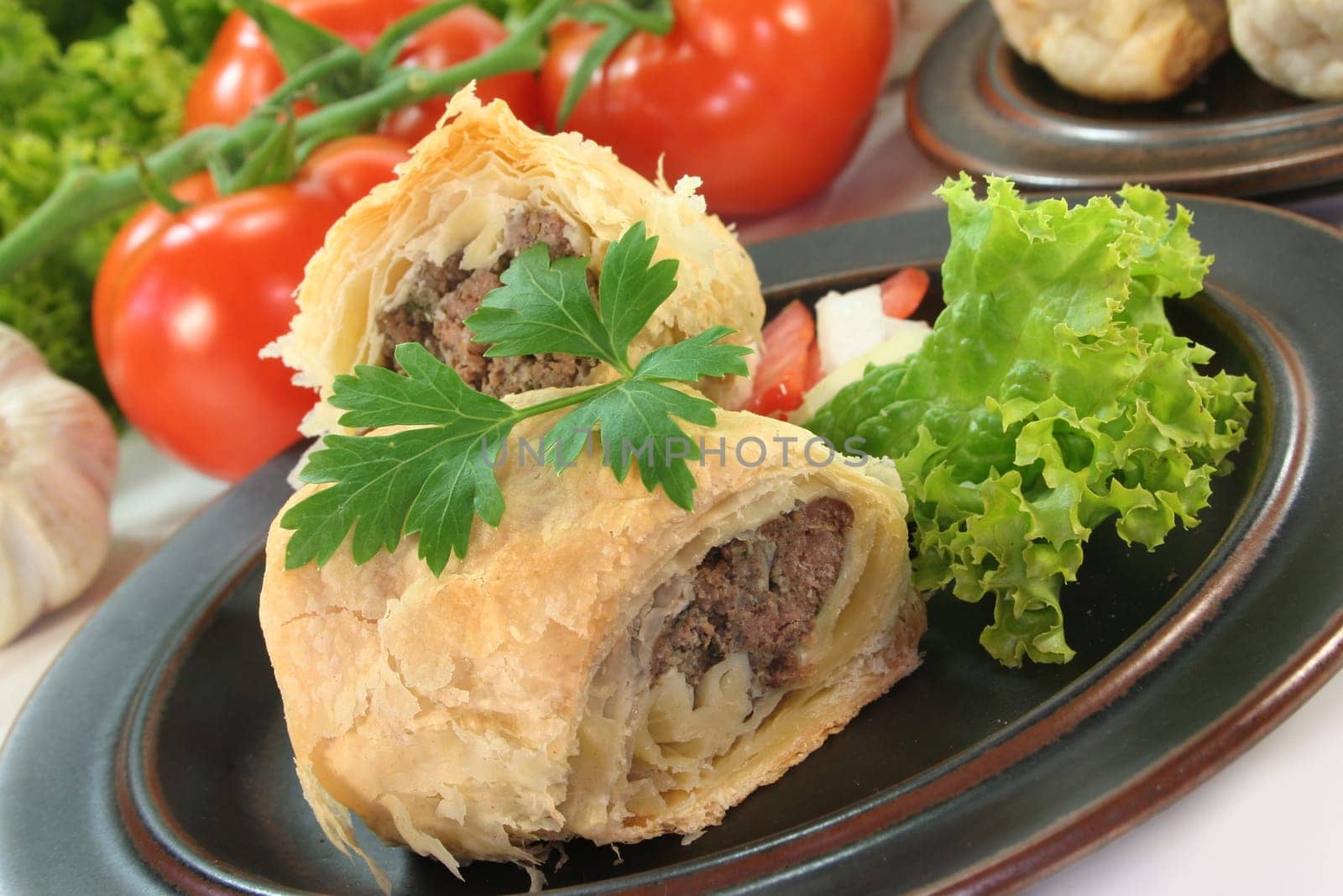 Arabic pâté with minced meat and ginger filling