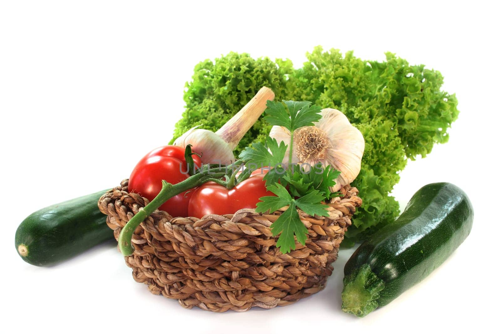 a wooden plate with various vegetables