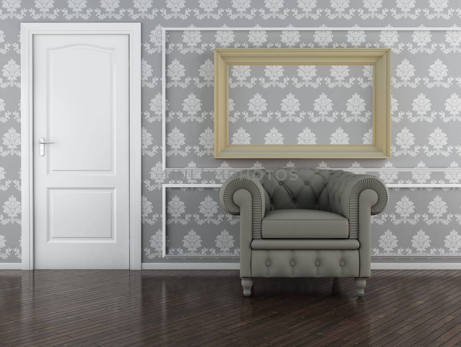 Classic interior (3D render) -  Elegance Furniture