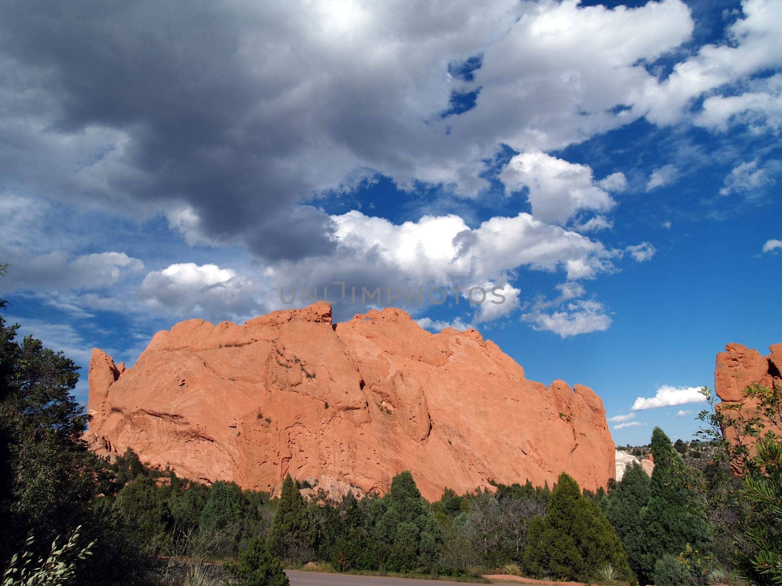 Beautiful red rocks at “Garden of the Gods” in Colorado Springs, Colorado