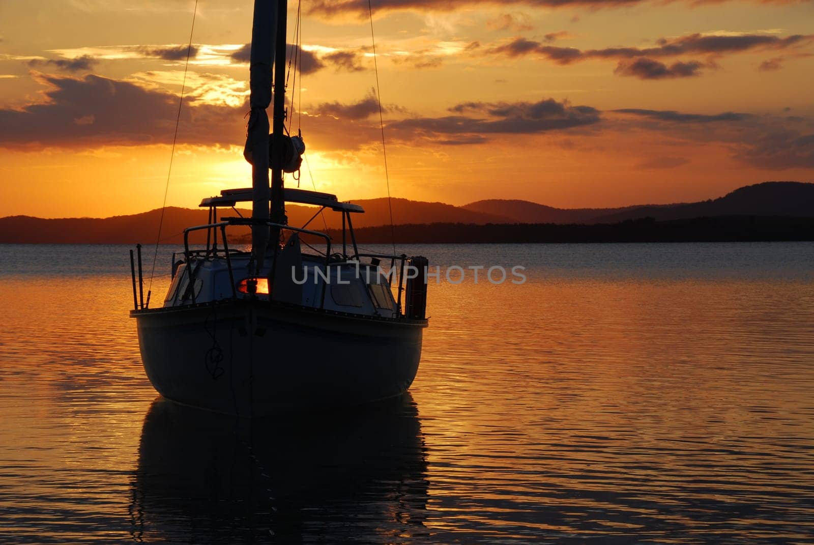 Evening sun on board
