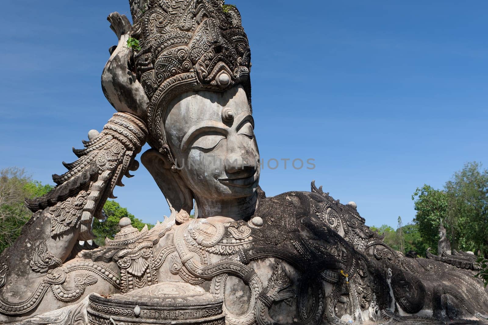 Figure Buddhism,huge statues in Nong Khai,northeast of Thailand