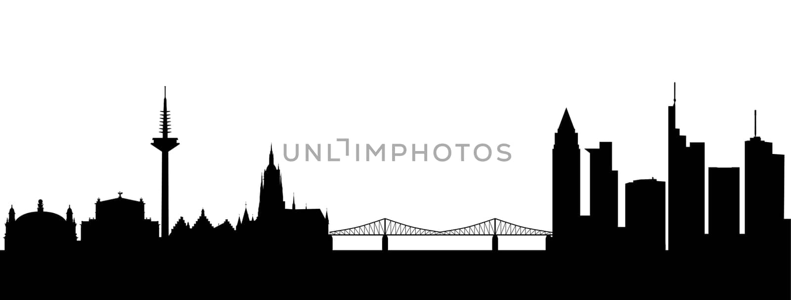 Frankfurt Silhouette Abstract