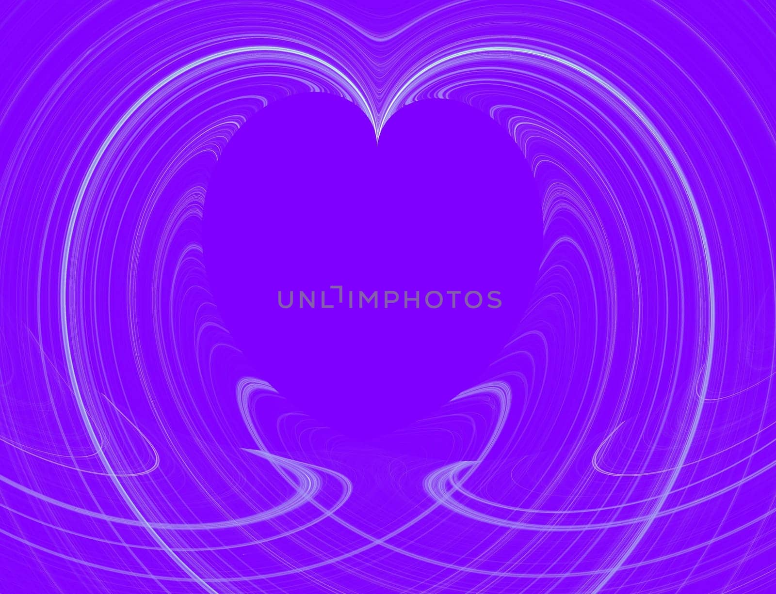 White heart design on a Purple background.