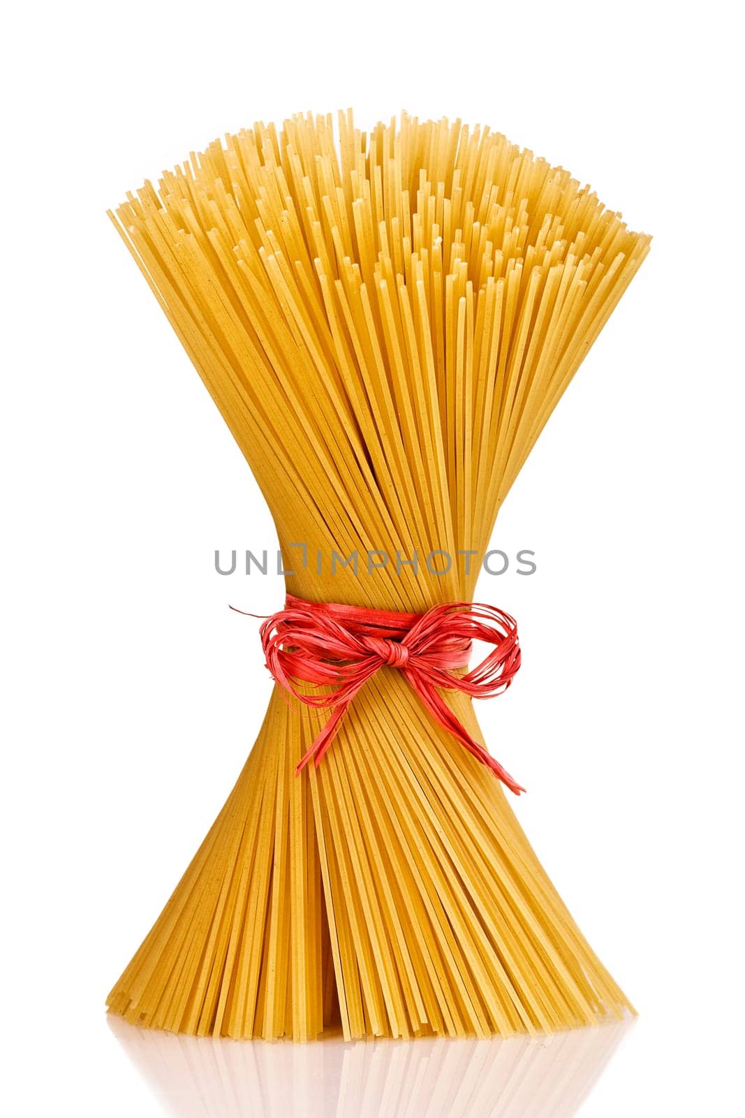 Close up of basic italian pasta, isolated on white.