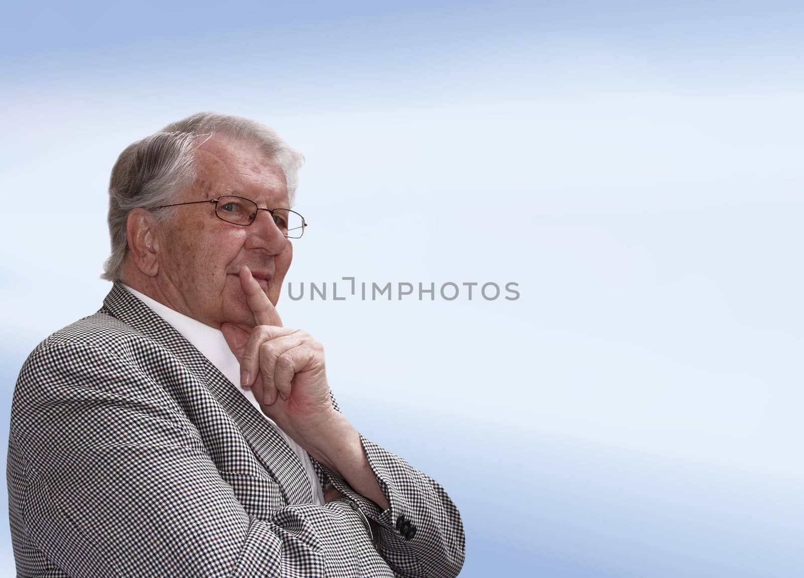 Portrait of a senior businessman Thinking
