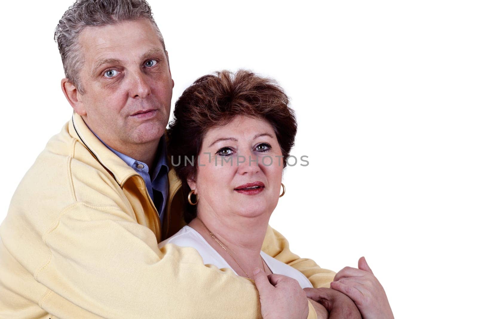 Closeup of a attractive married mature couple