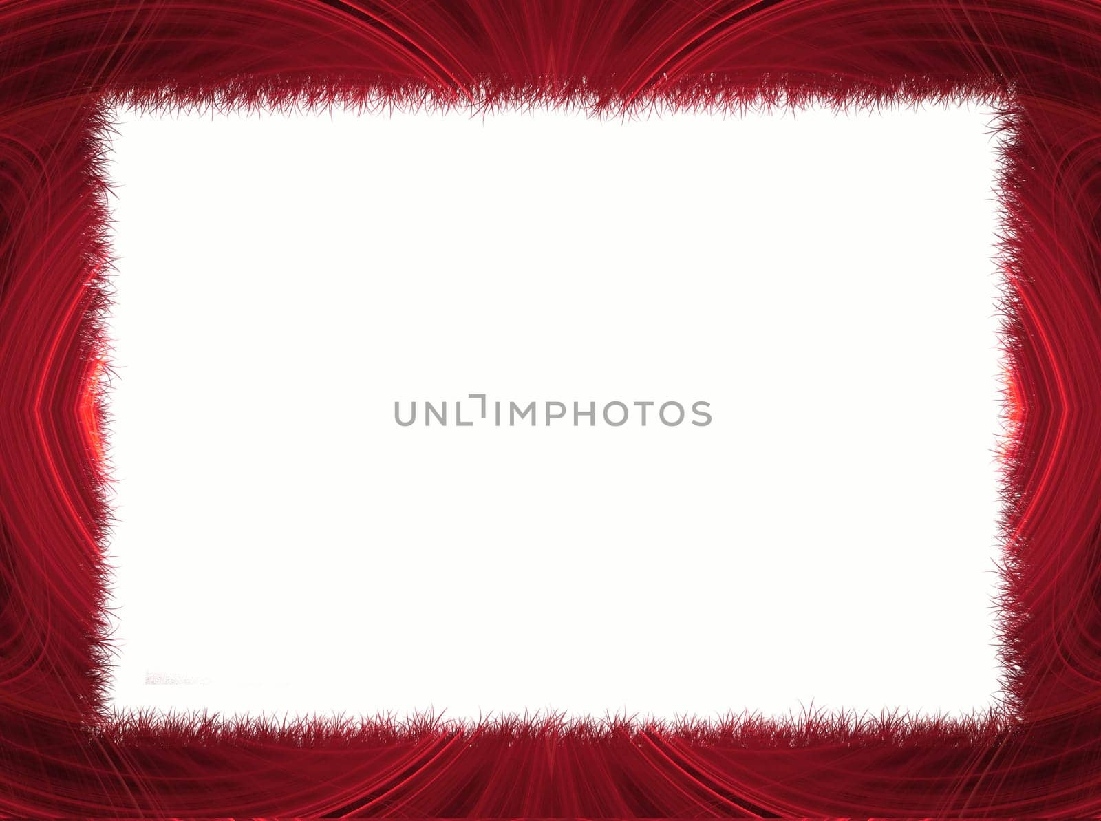 Red Fractal Border with White Copy Space.