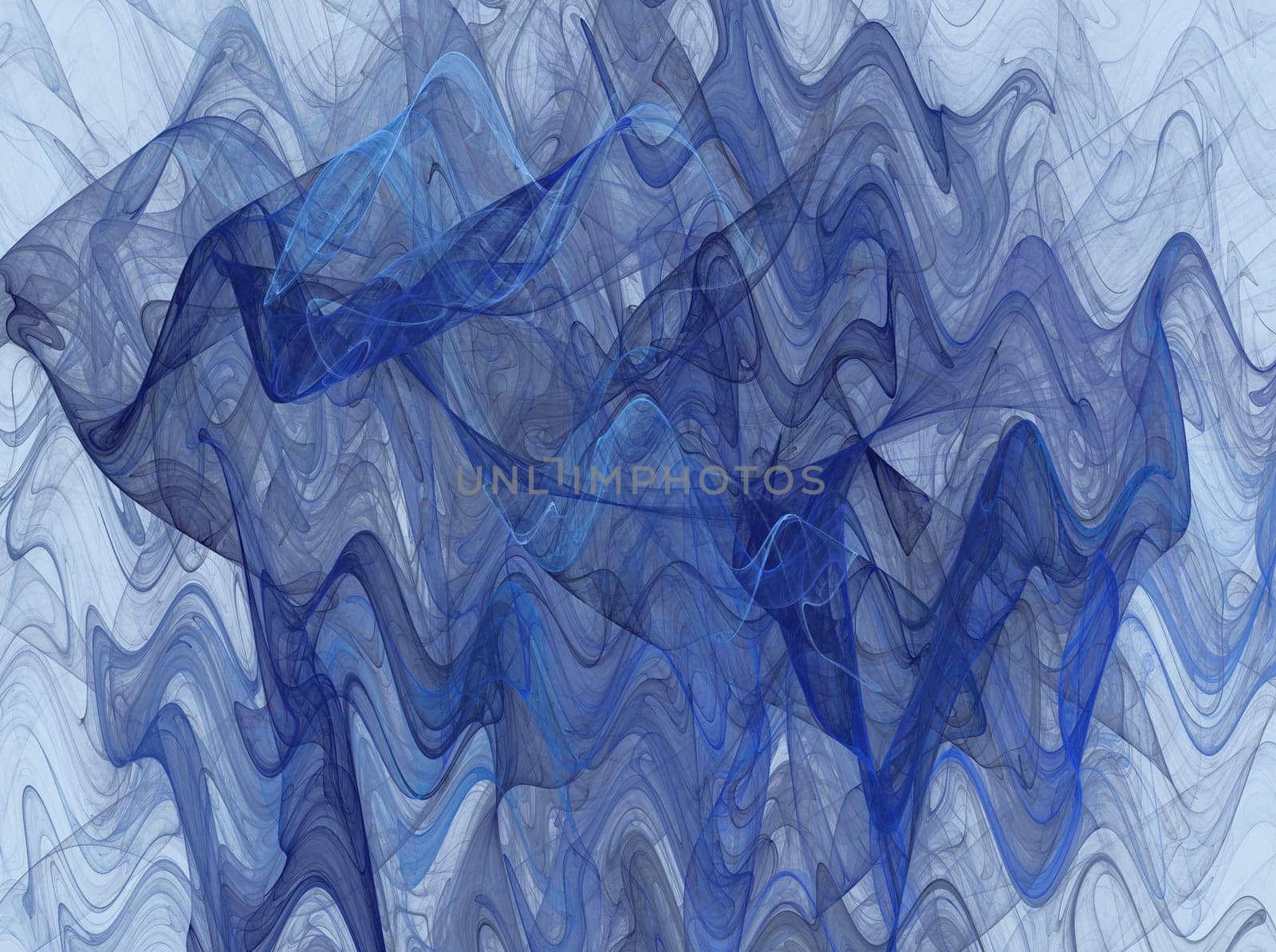 Wavy fractal background in shades of blue.