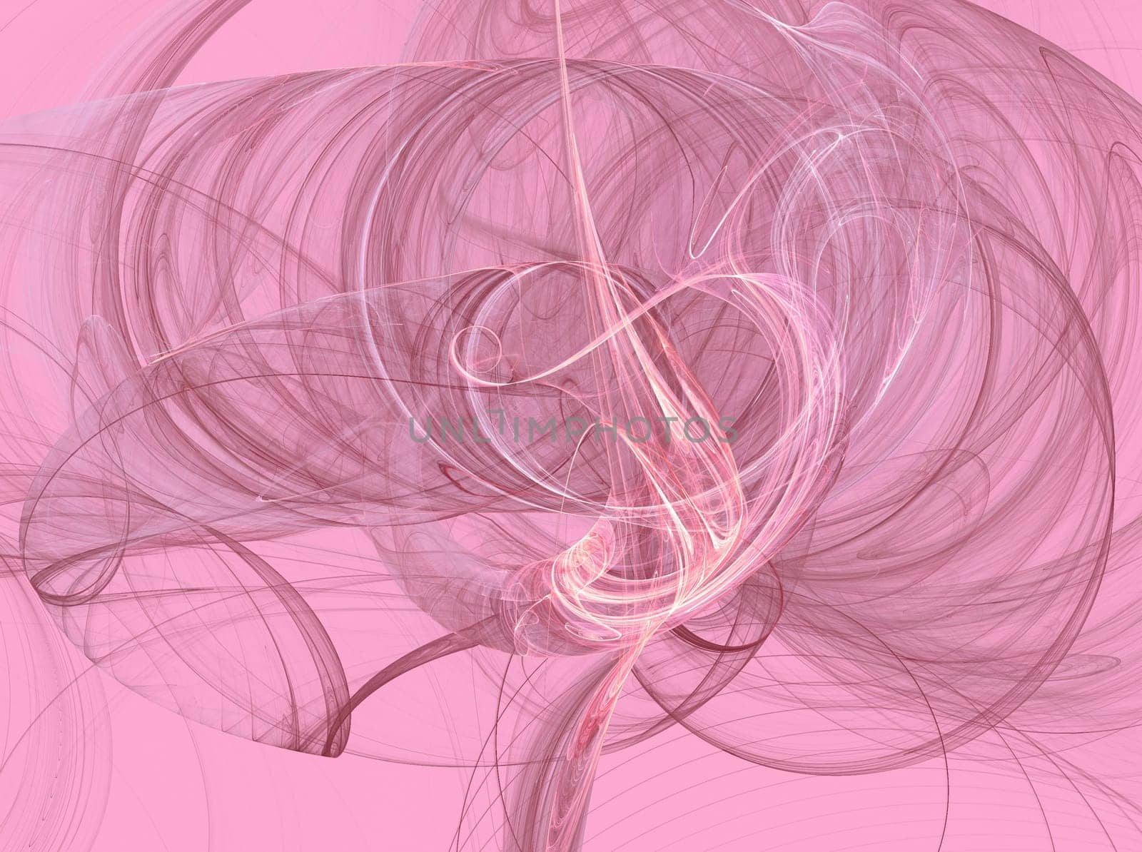 Pink smoky fractal swirls on a pink background.