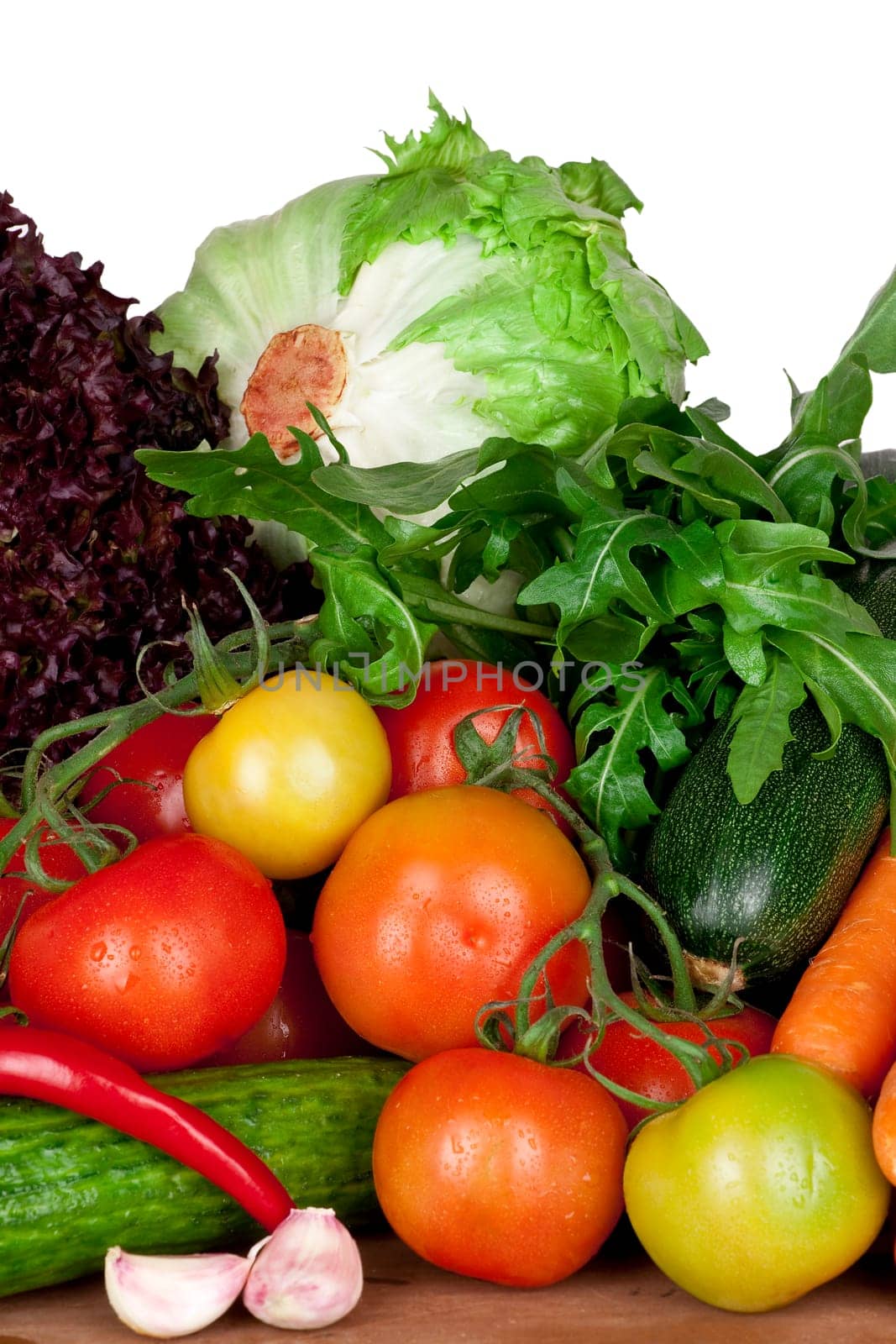 close-up of a broad variety of vegetables colorful and plentiful