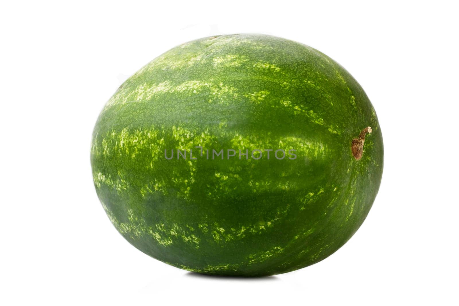 Whole watermelon isolated on white