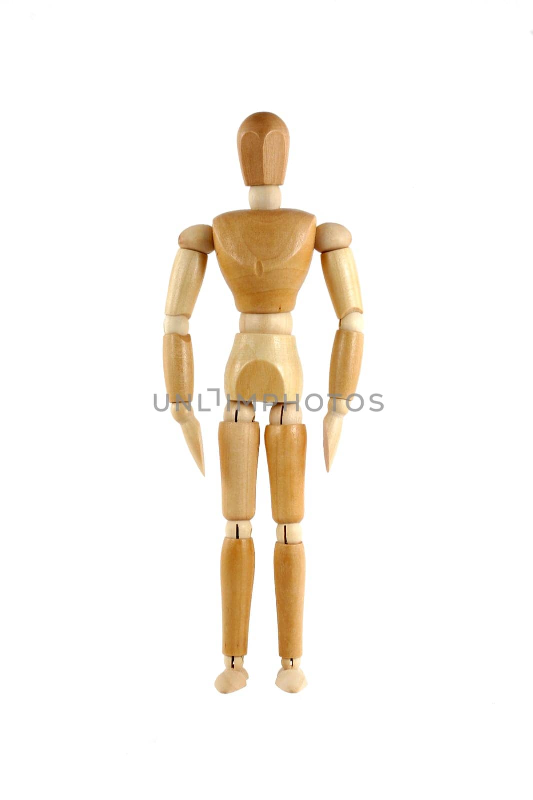 A standing wooden manikin