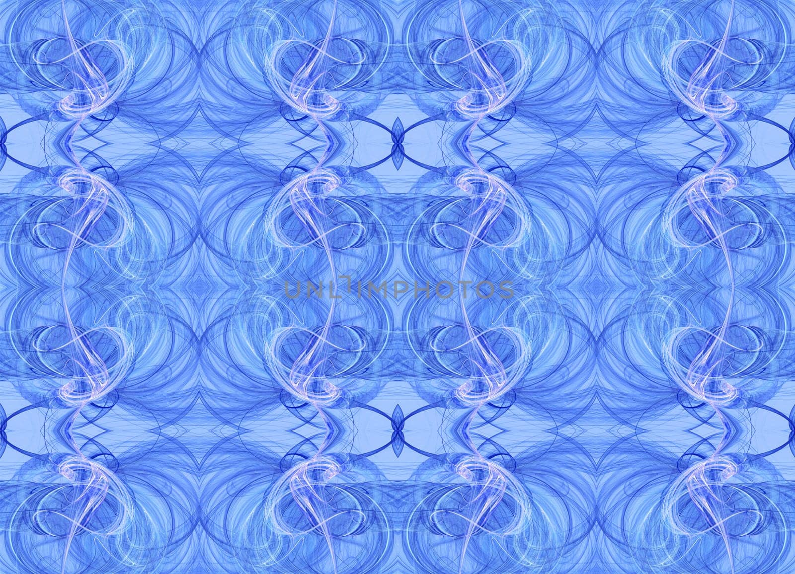 Seamless continuous fractal textile pattern in pastel blue.