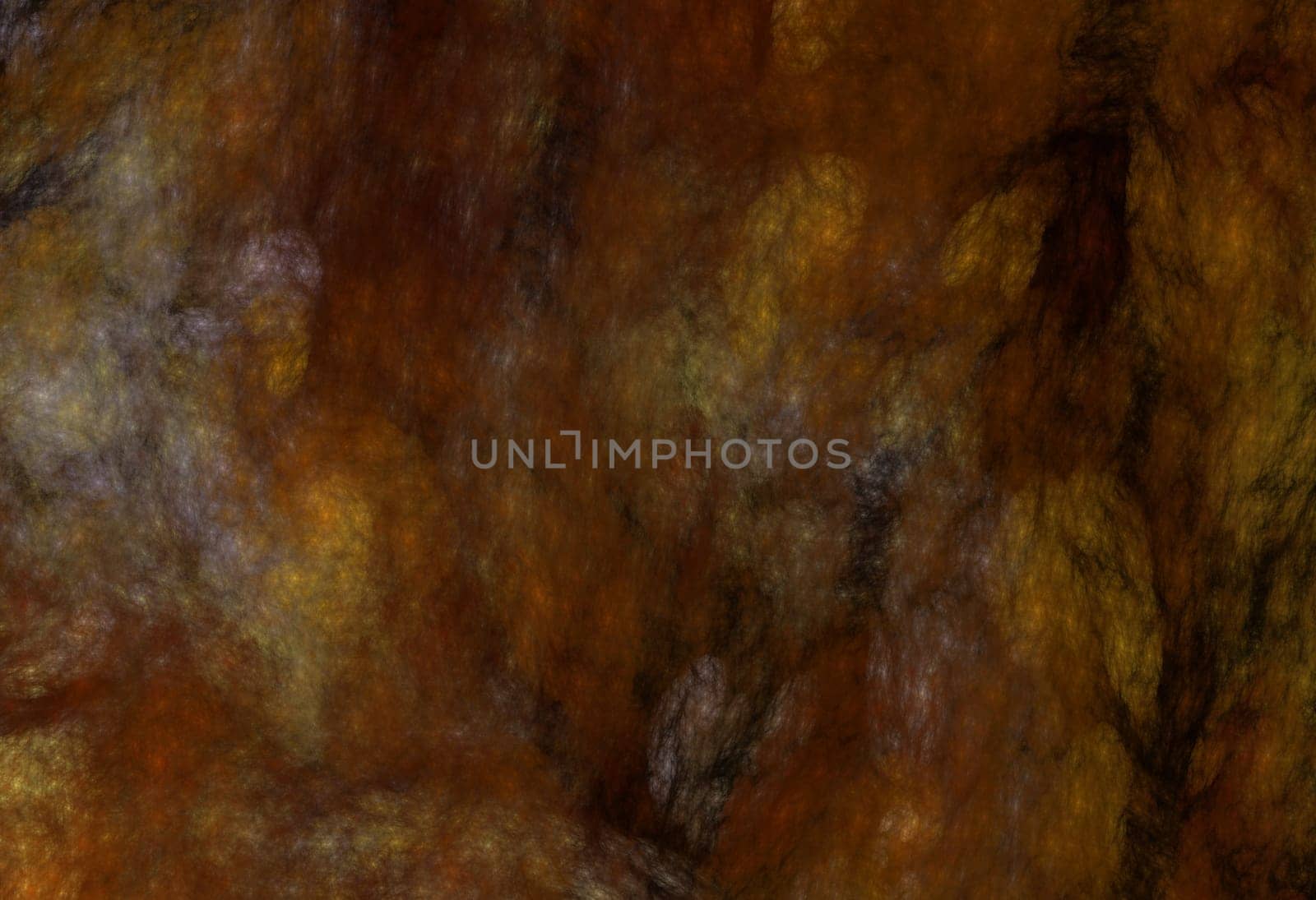 Grunge marbled fractal pattern in rust, black, gold and browns.
