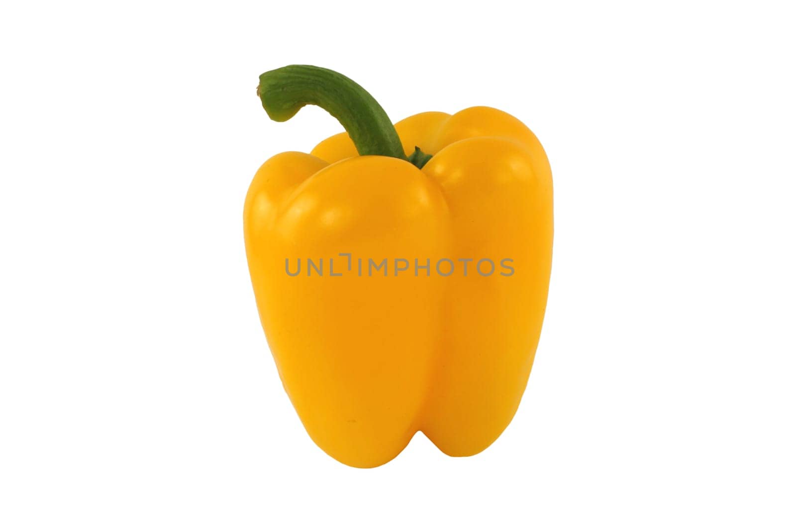 A Isolated yellow pepper on white background