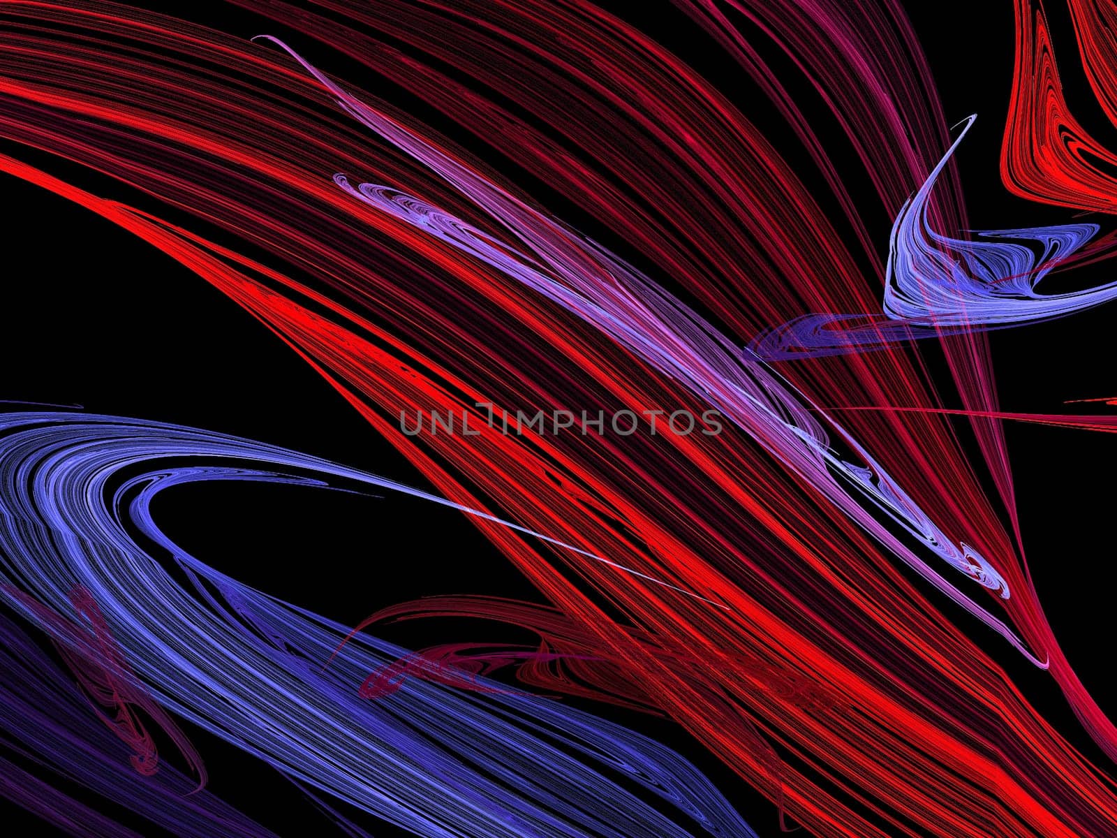 Abstract texture of paint brush strokes in red, blue and pink