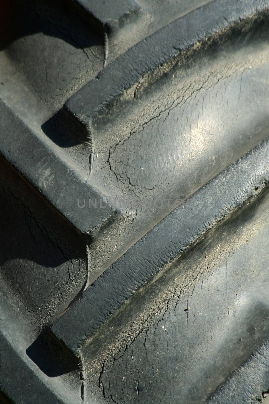A Close up of a tractor tire