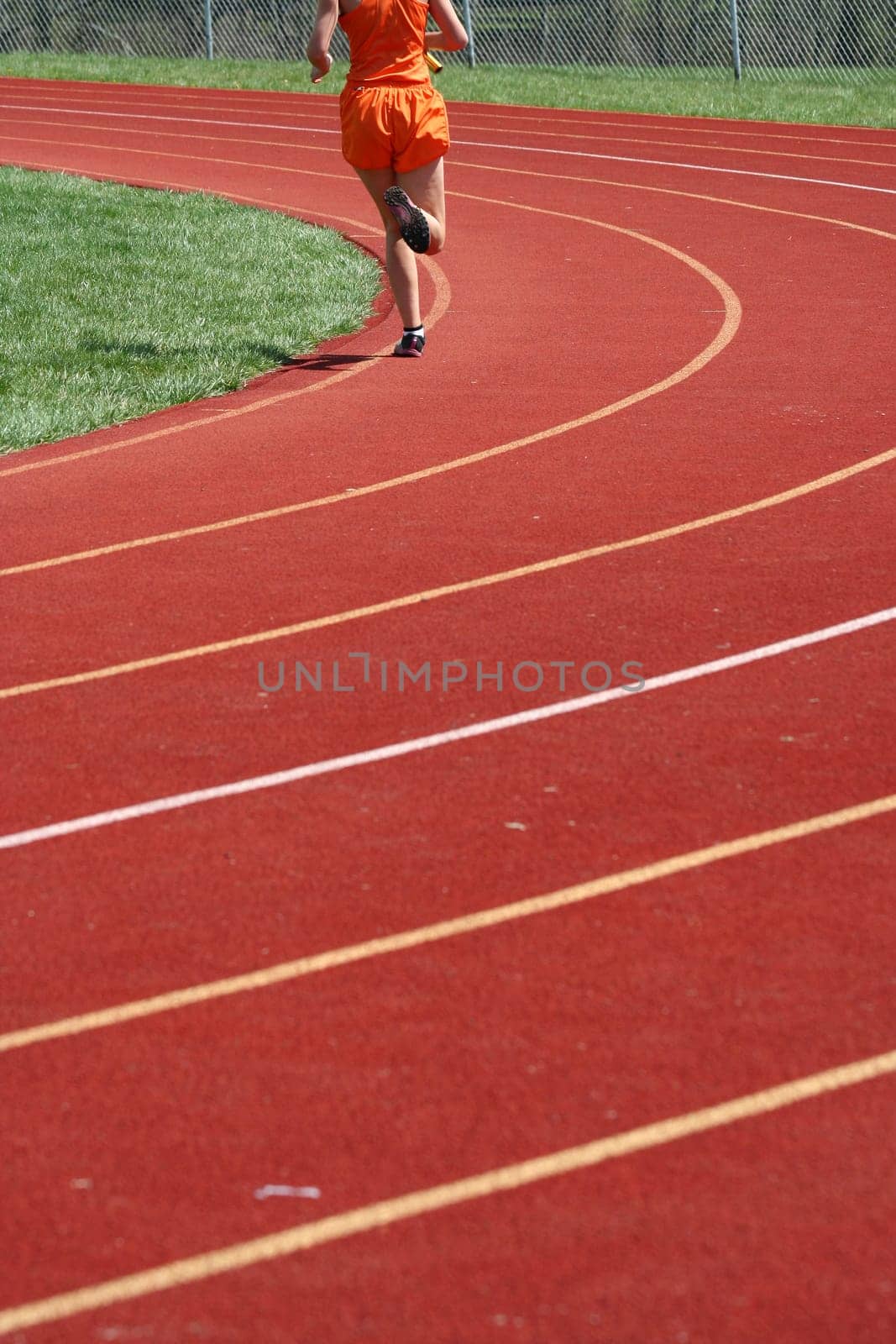 Runners running in a track race