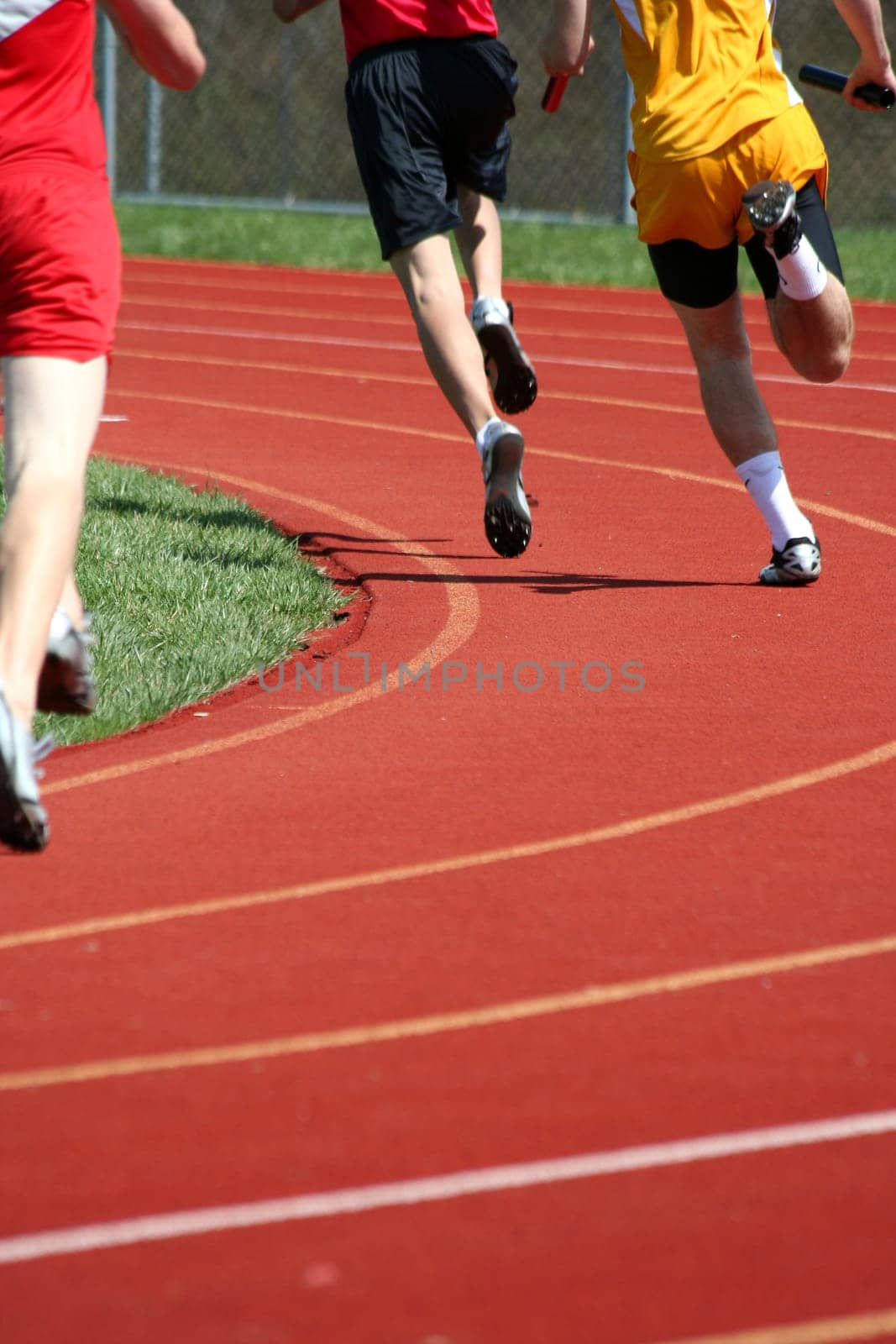 Runners running in a track race