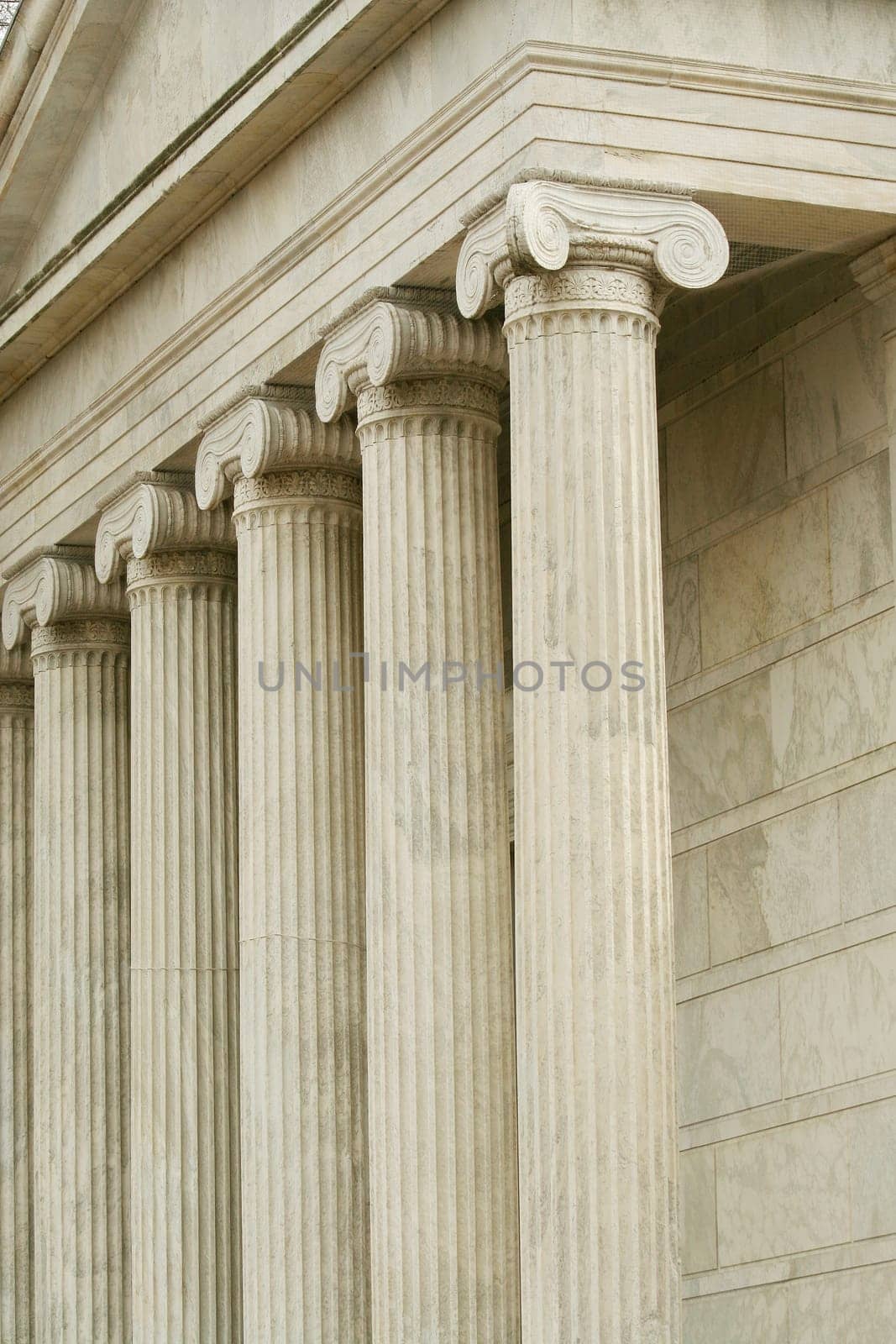old columns on a bulding