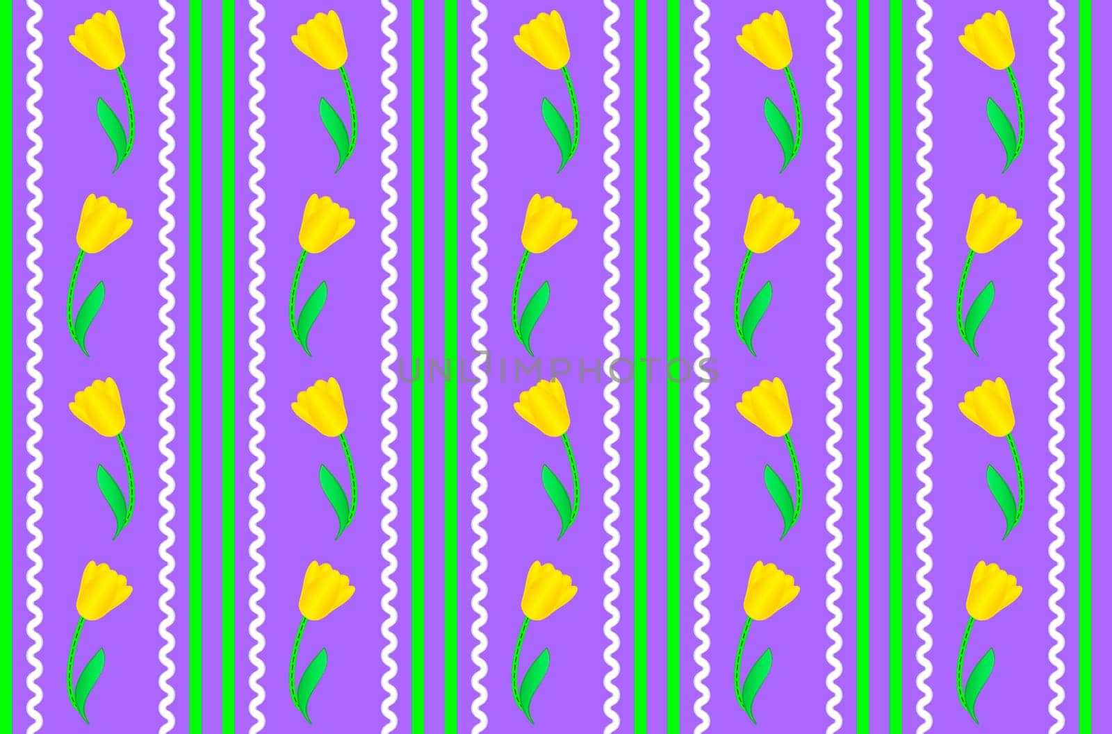 Jpg. Purple Wallpaper with Yellow Flowers and Stripes