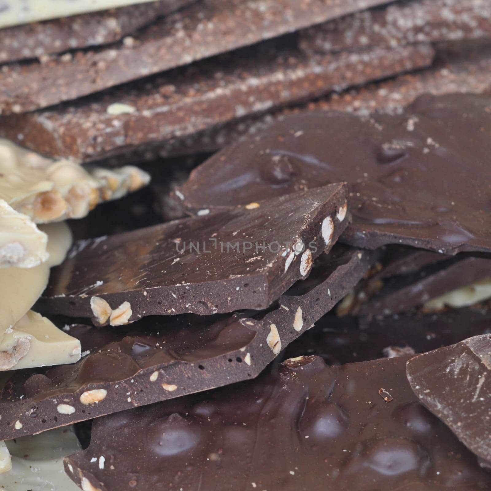 Detail view of traditional chocolate sweet food