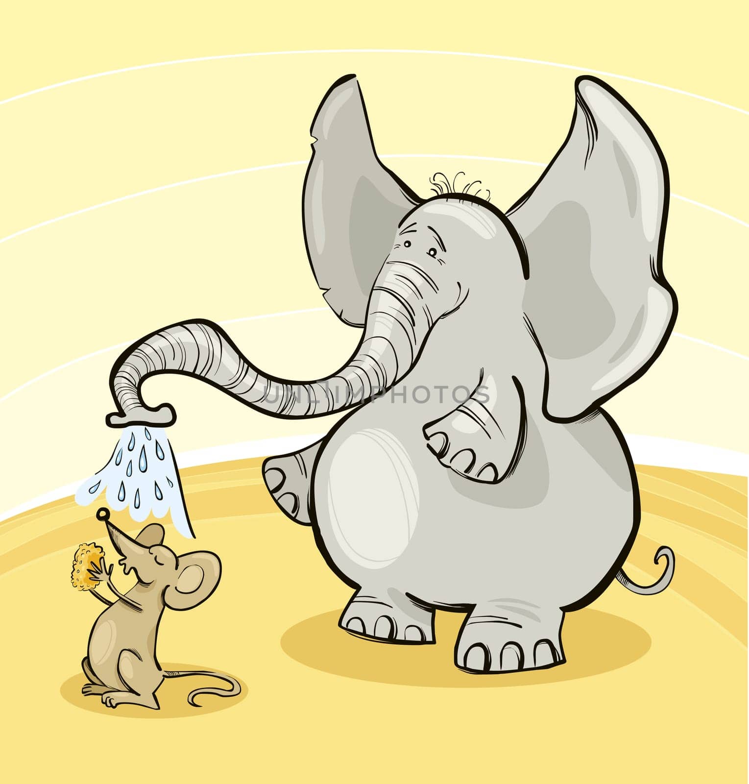 Illustration of Mouse and Elephant