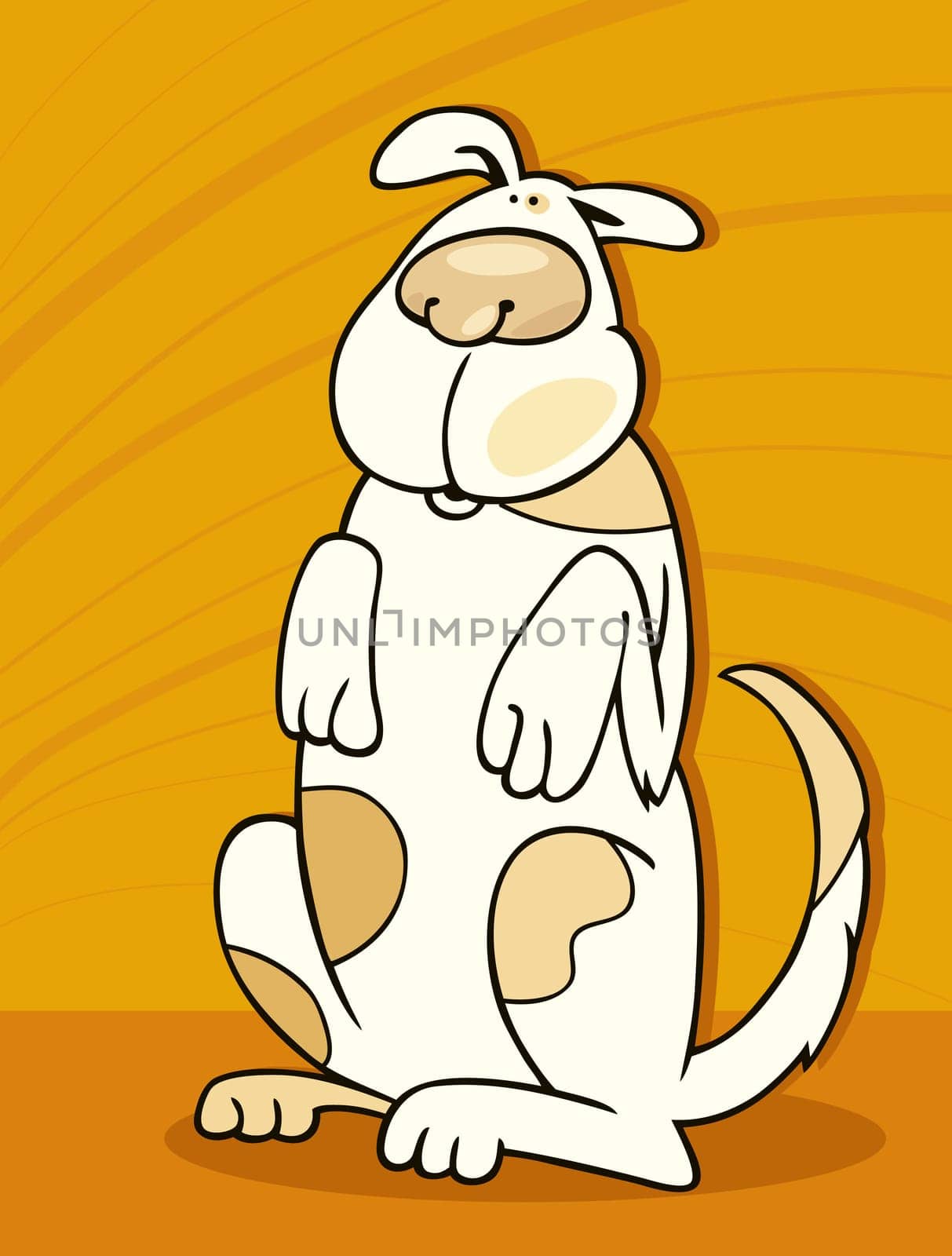 llustration of Funny spotted Dog standing