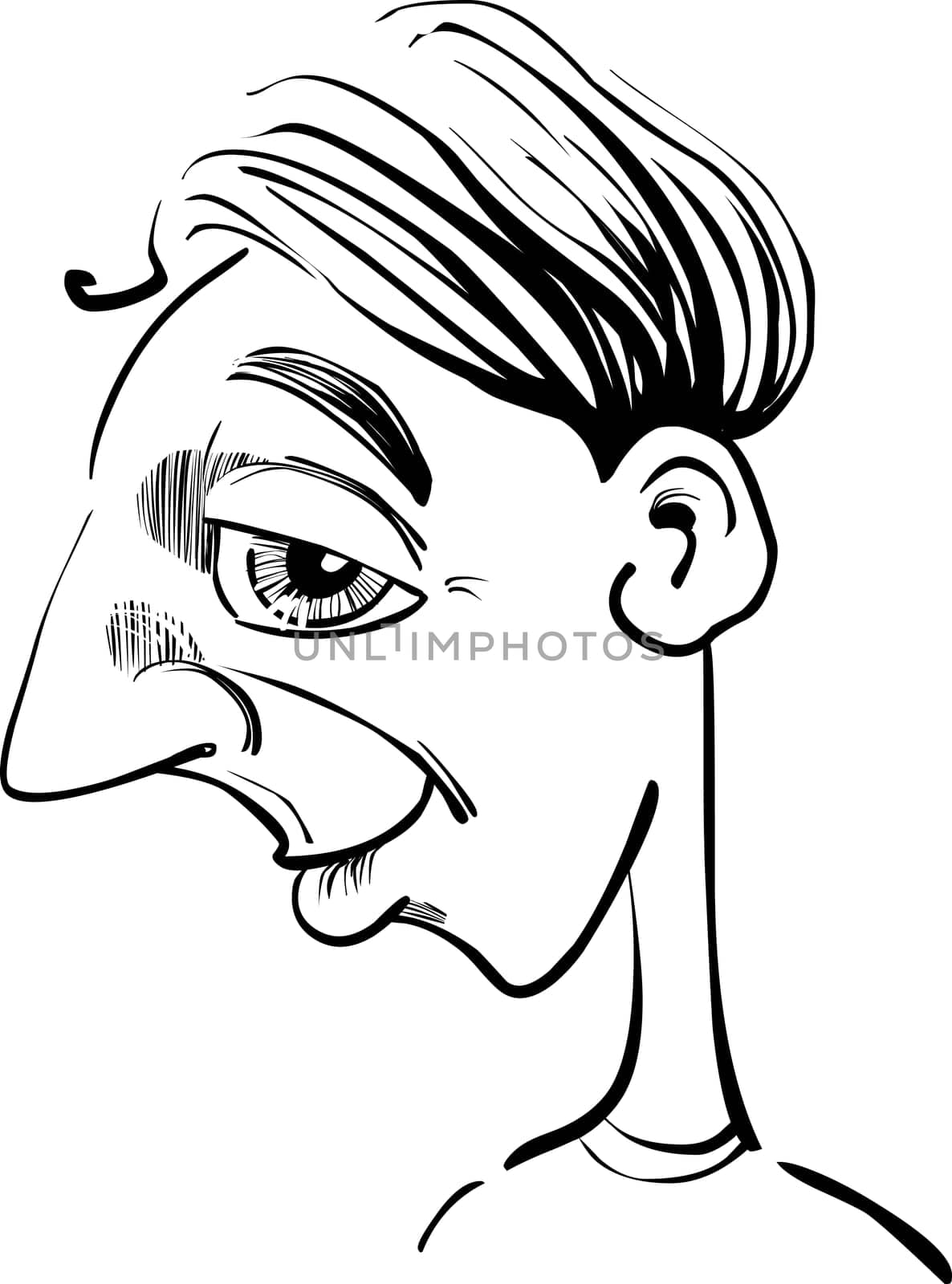 Caricature illustration of funny man