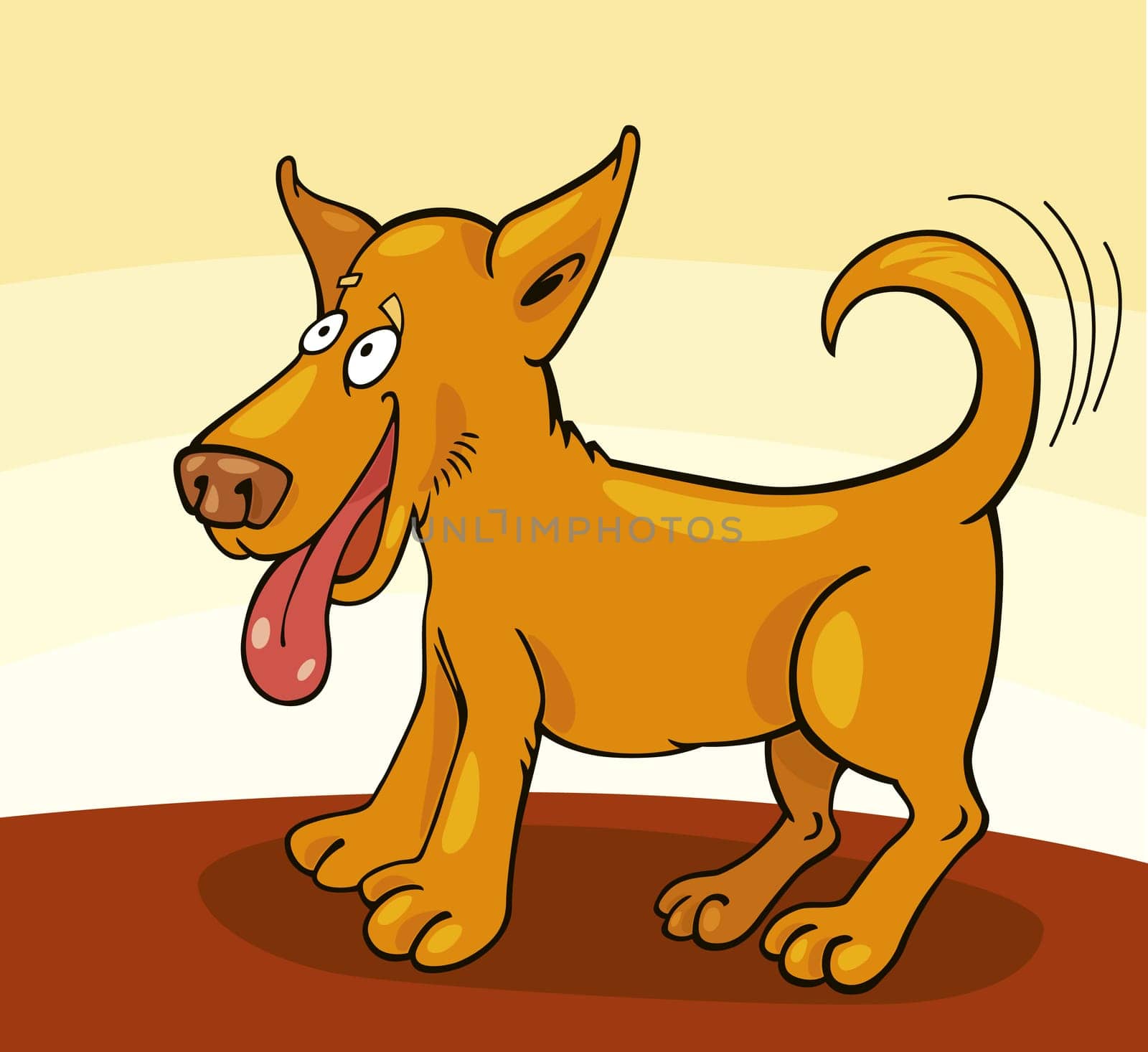 Cartoon illustration of Happy Puppy