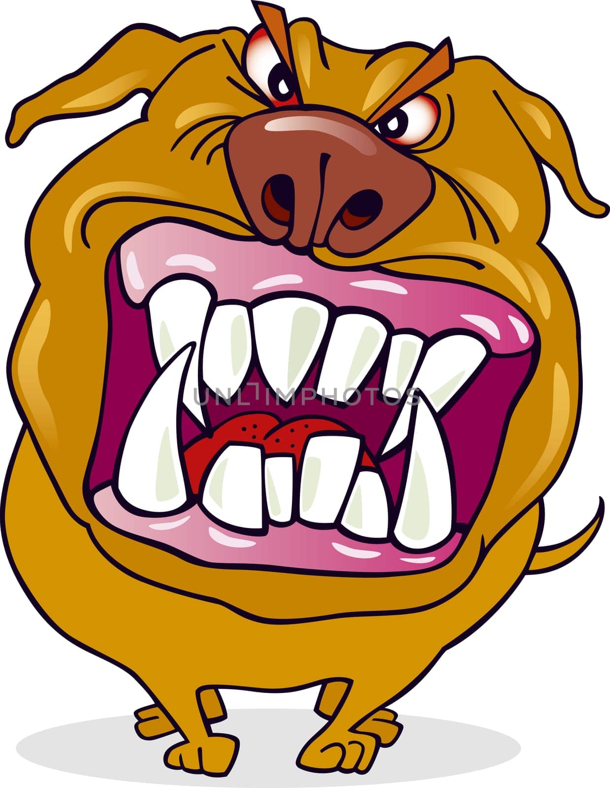 Cartoon illustration of bad dog