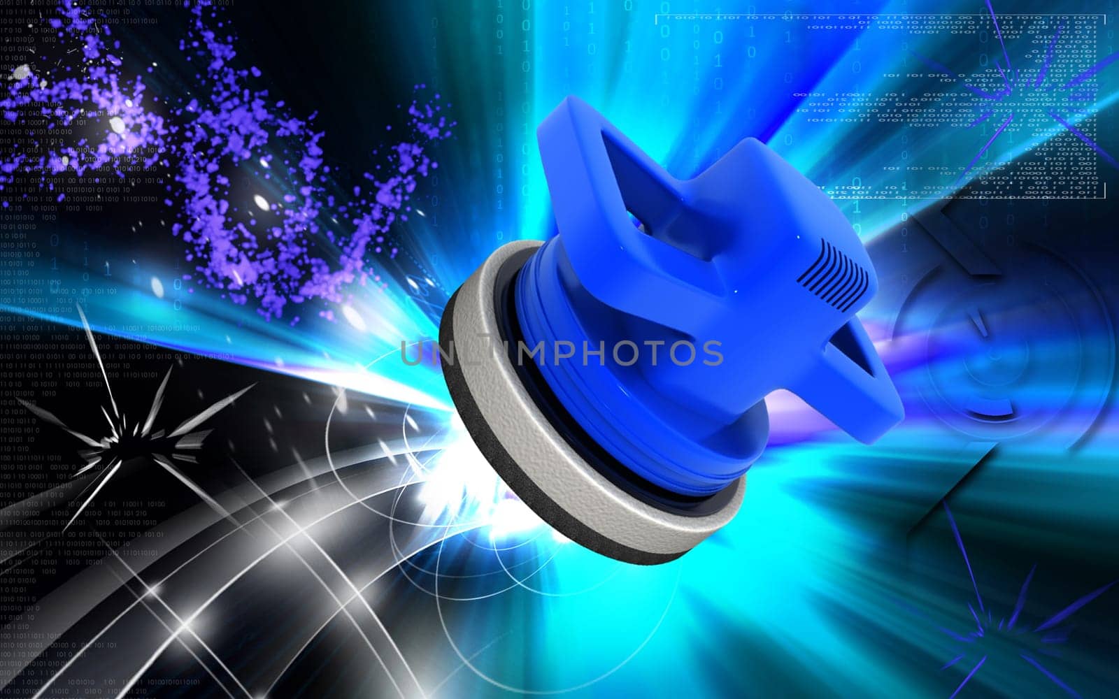 Digital illustration of Car polisher in colour background